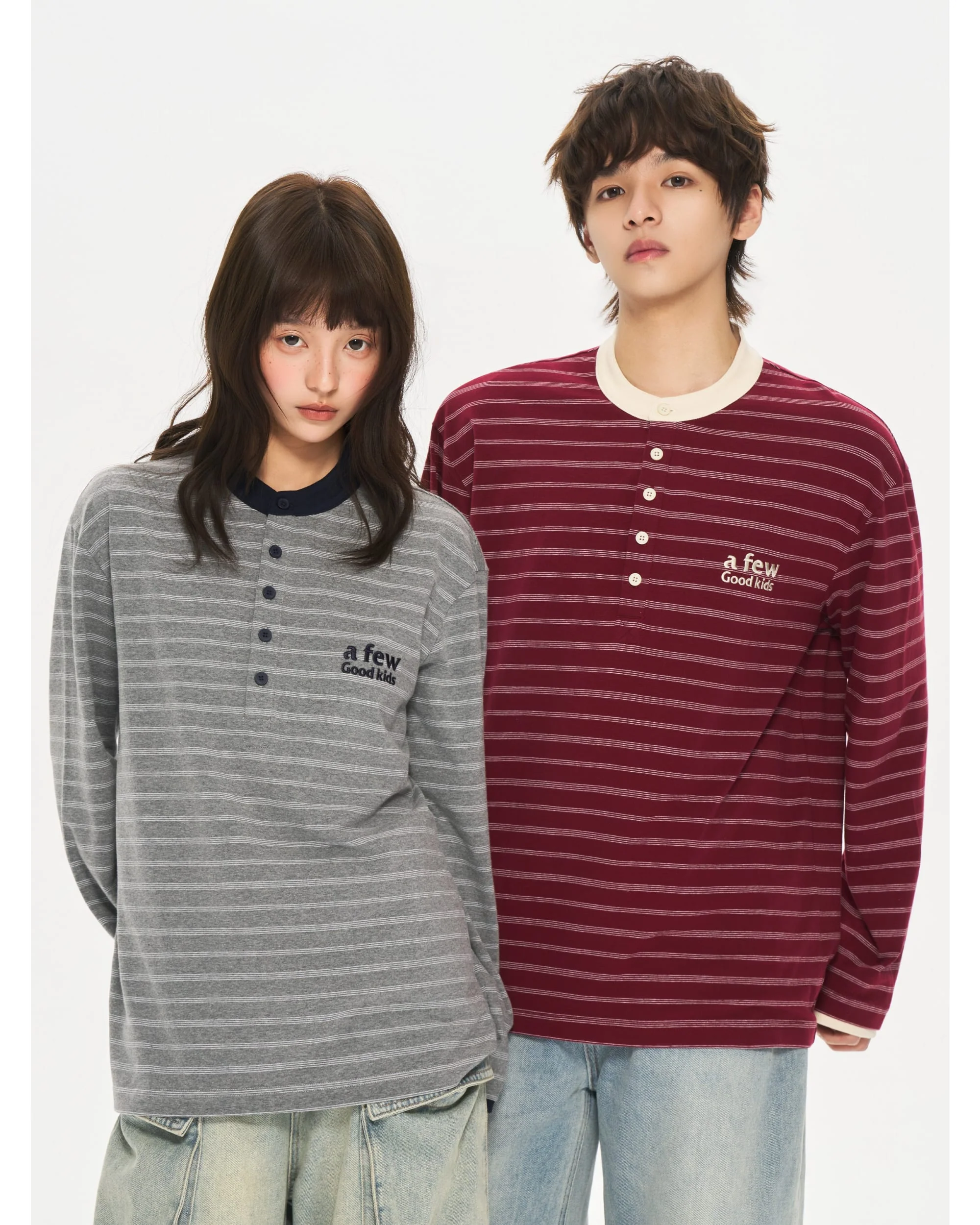 (AFGK) Striped Henley Shirt - Image 9