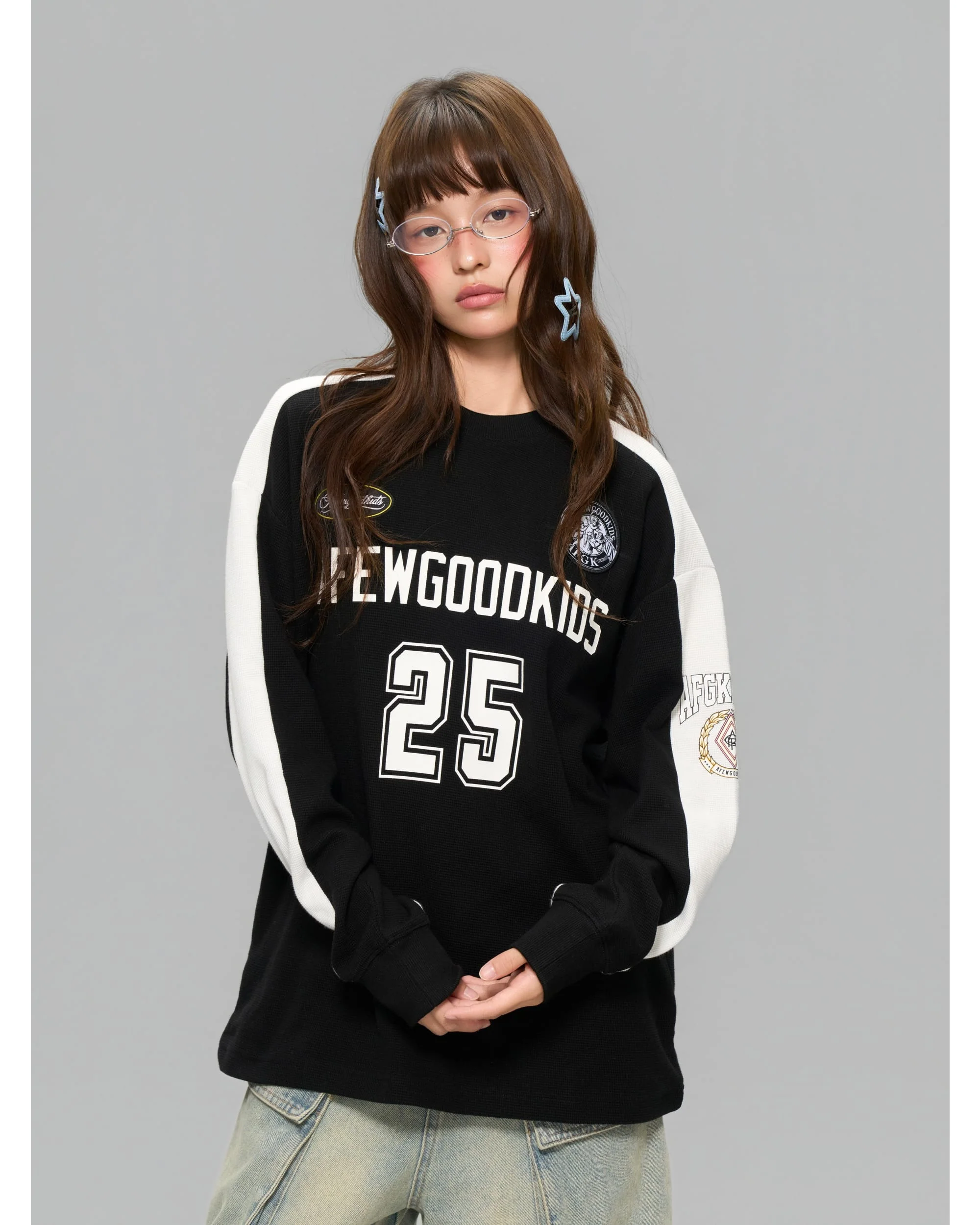 (AFGK) Waffle Panel Sweatshirt - Image 7