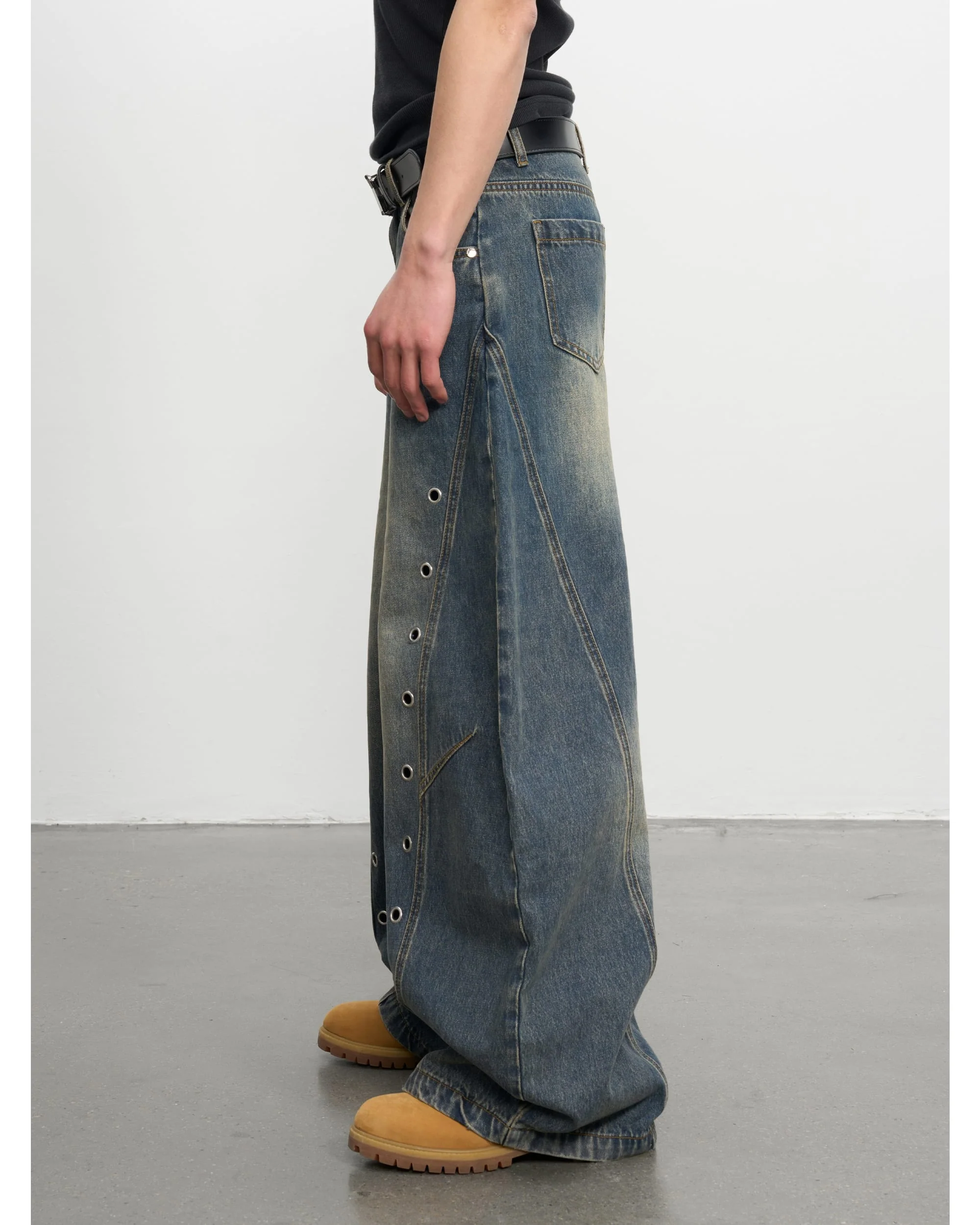 (AFGK) Washed Baggy Jeans - Image 11