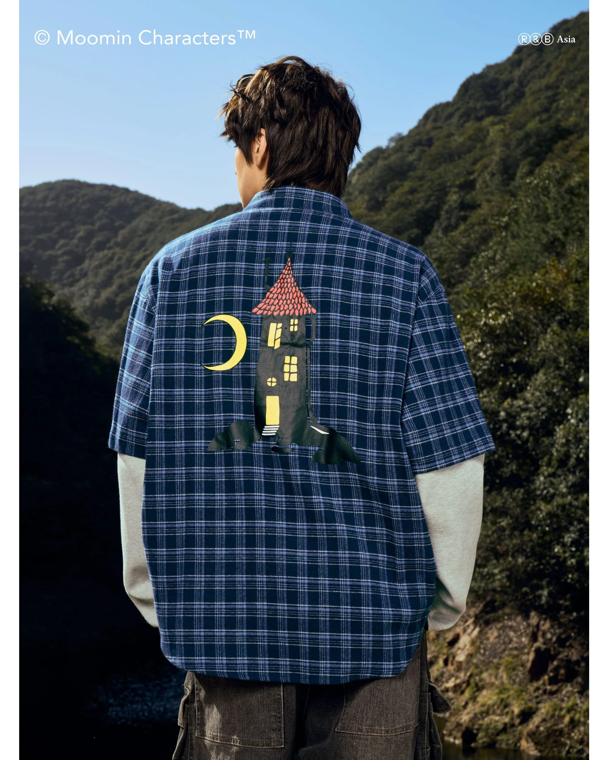 AFGK X MOOMIN Plaid layered shirt - Image 4