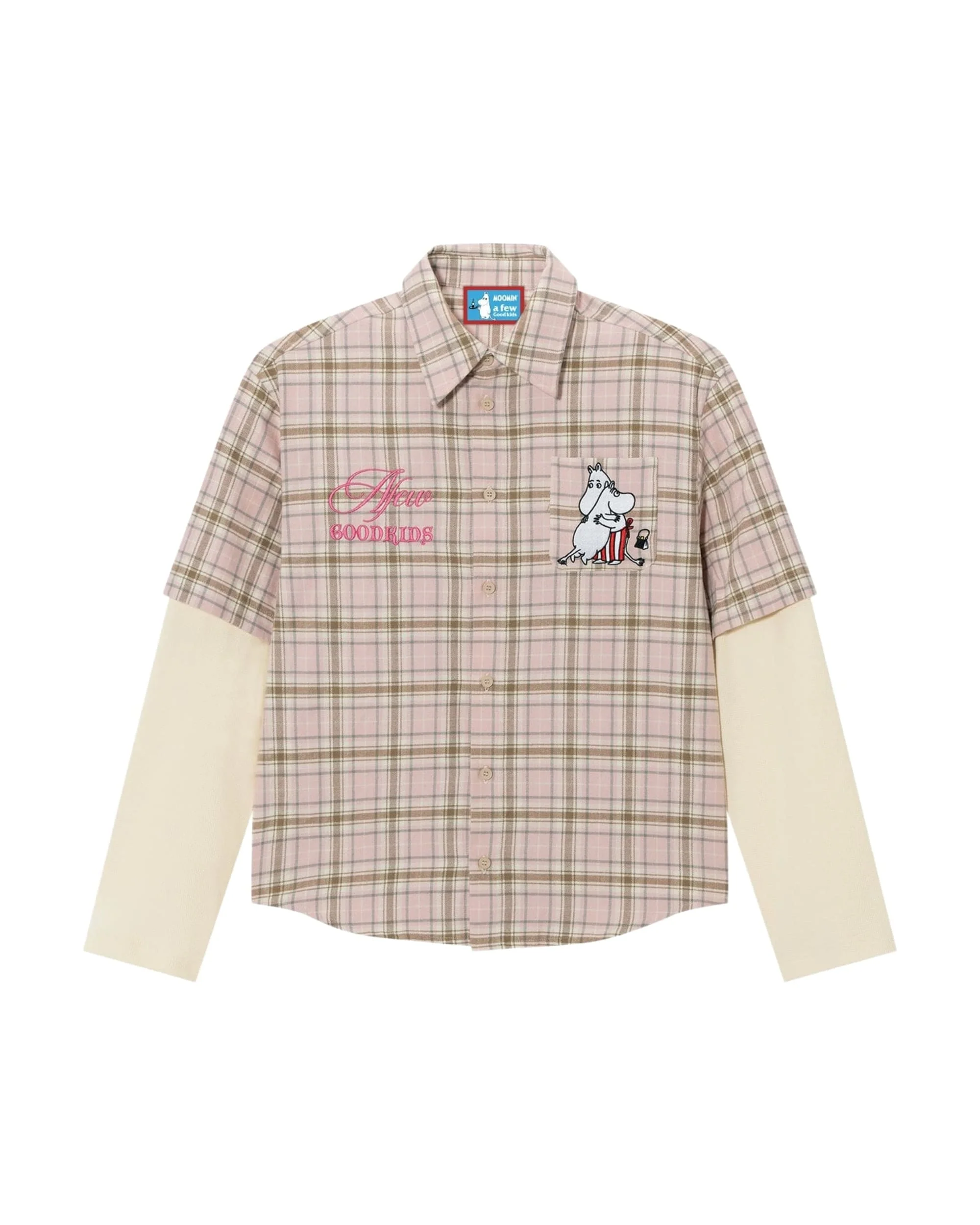 AFGK X MOOMIN Plaid layered shirt - Image 5