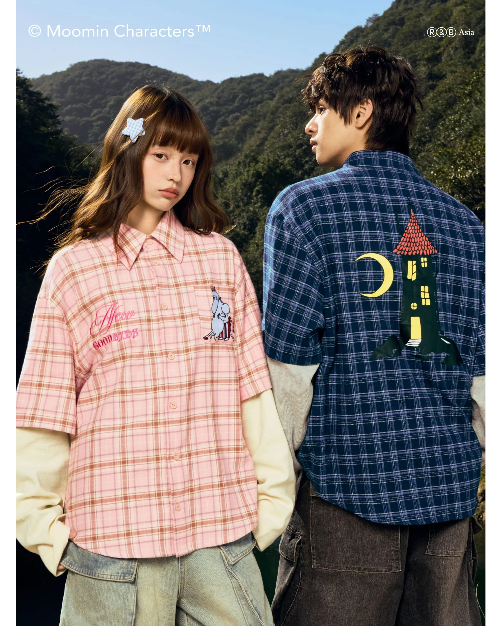 AFGK X MOOMIN Plaid layered shirt - Image 9