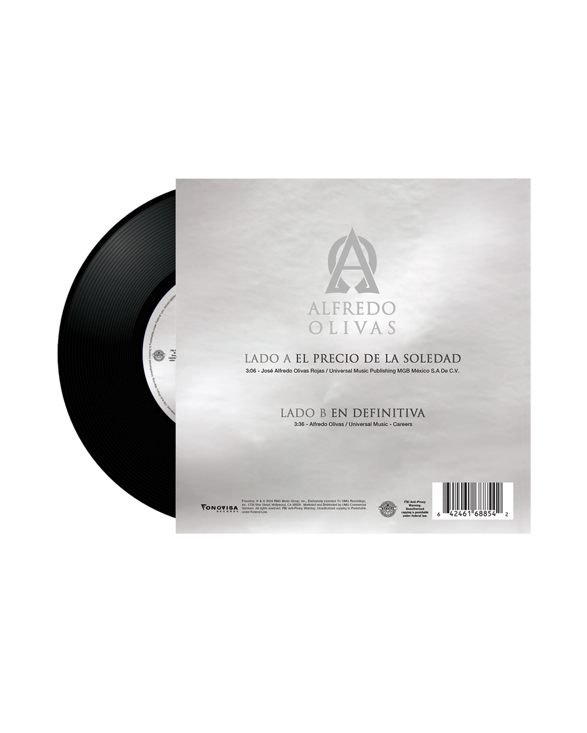 Alfredo Olivas- El Precio De La Soledad 7" Single - Image 2
