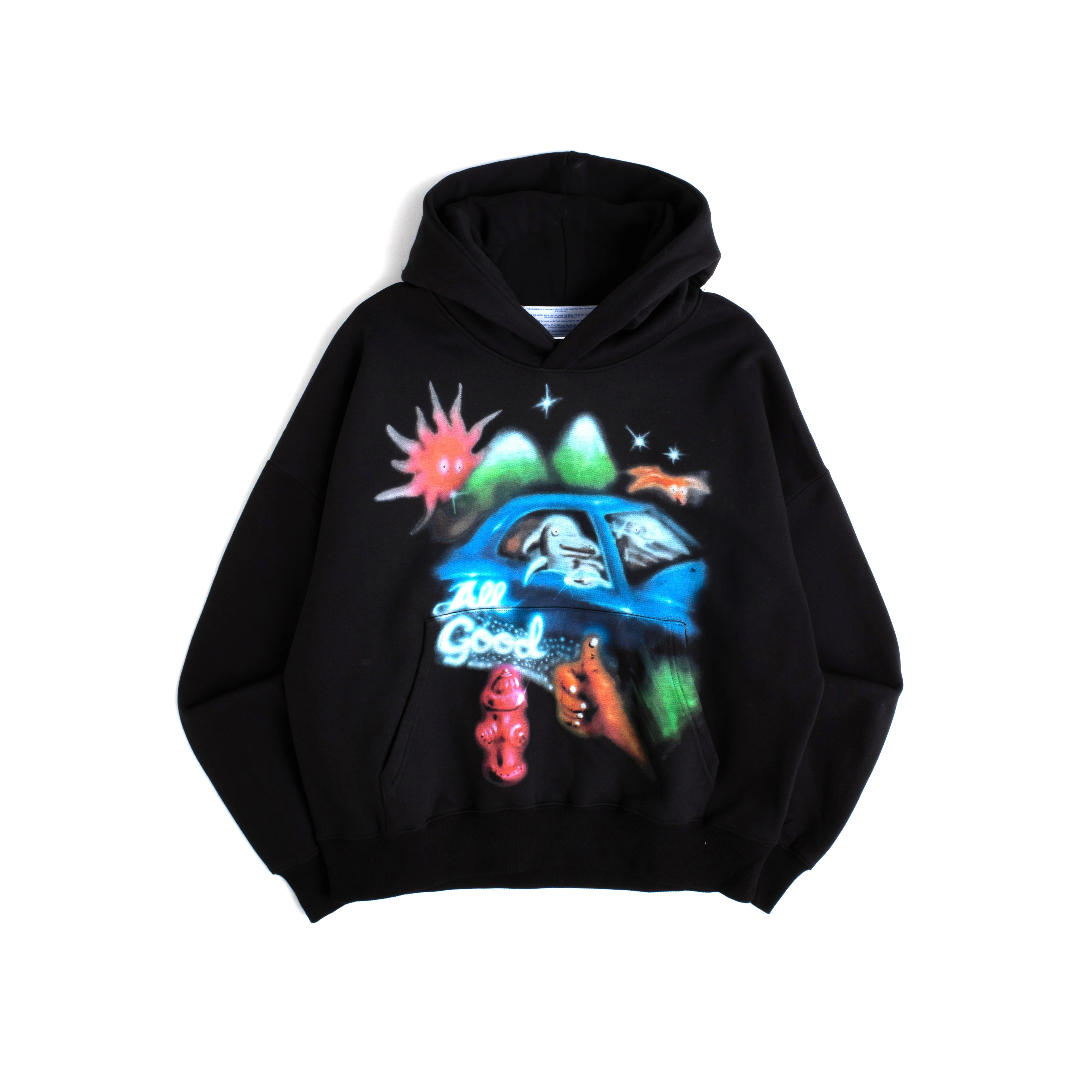 All Good Airbrush Hoodie - Image 11