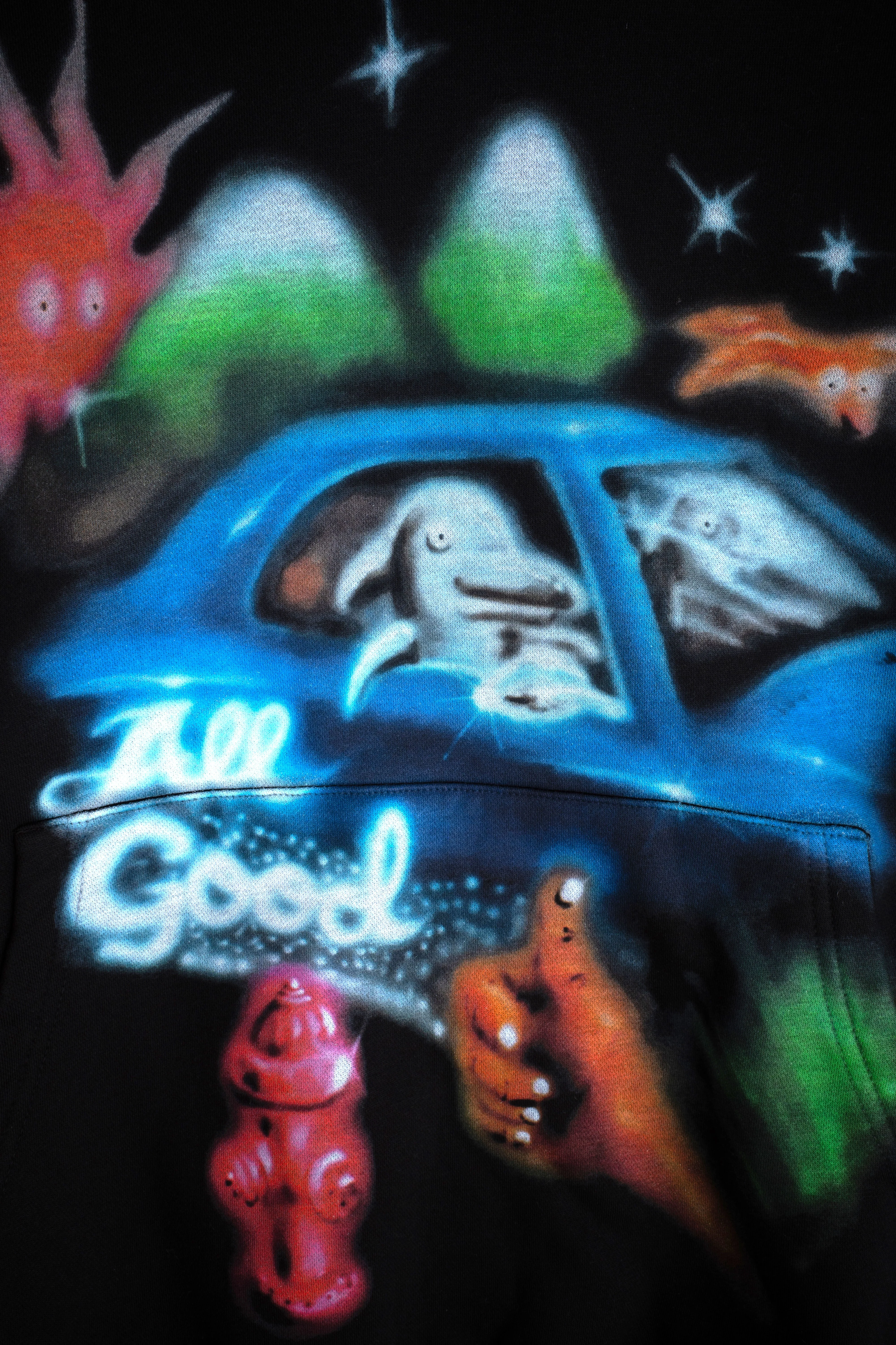 All Good Airbrush Hoodie - Image 14