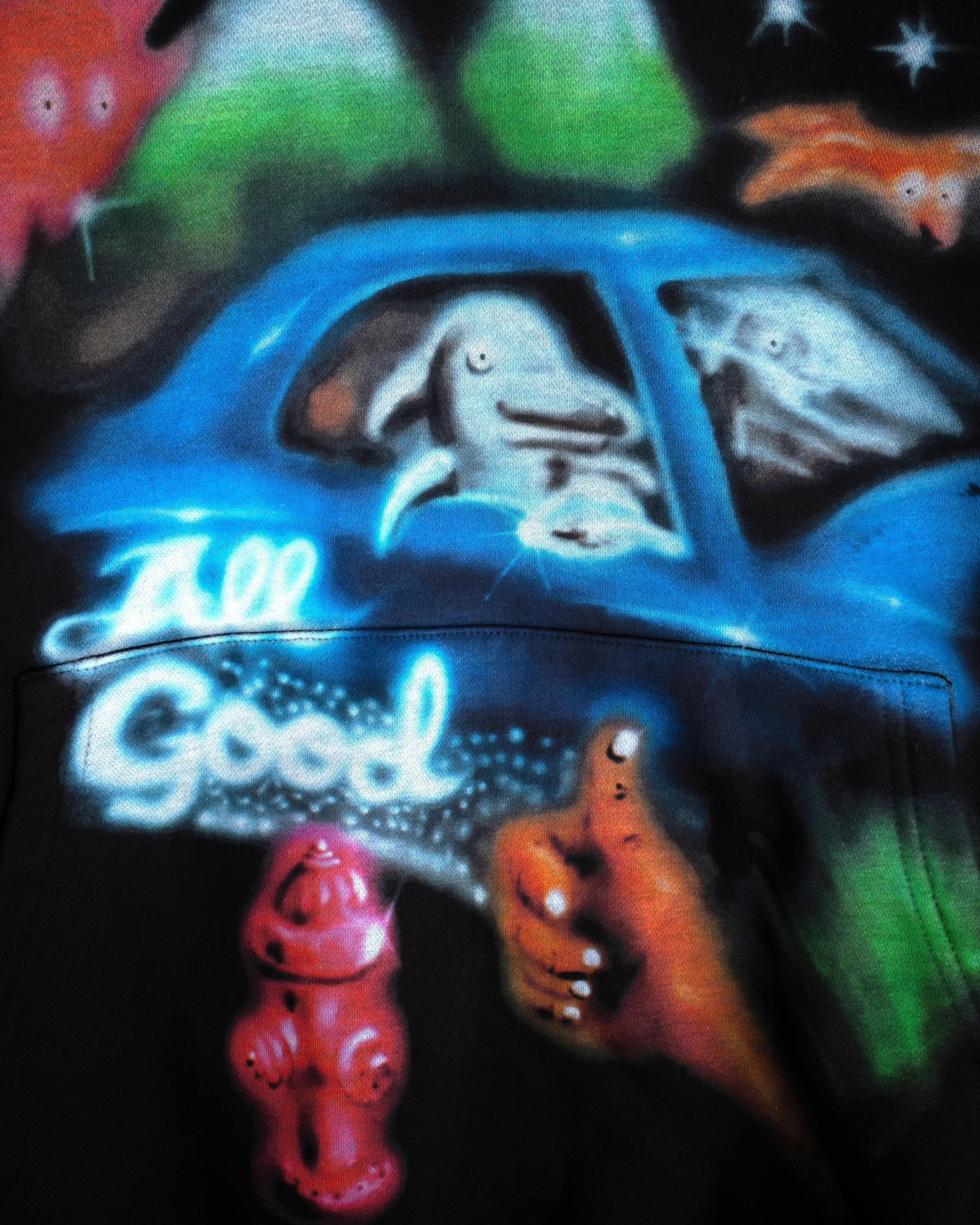 All Good Airbrush Hoodie - Image 2