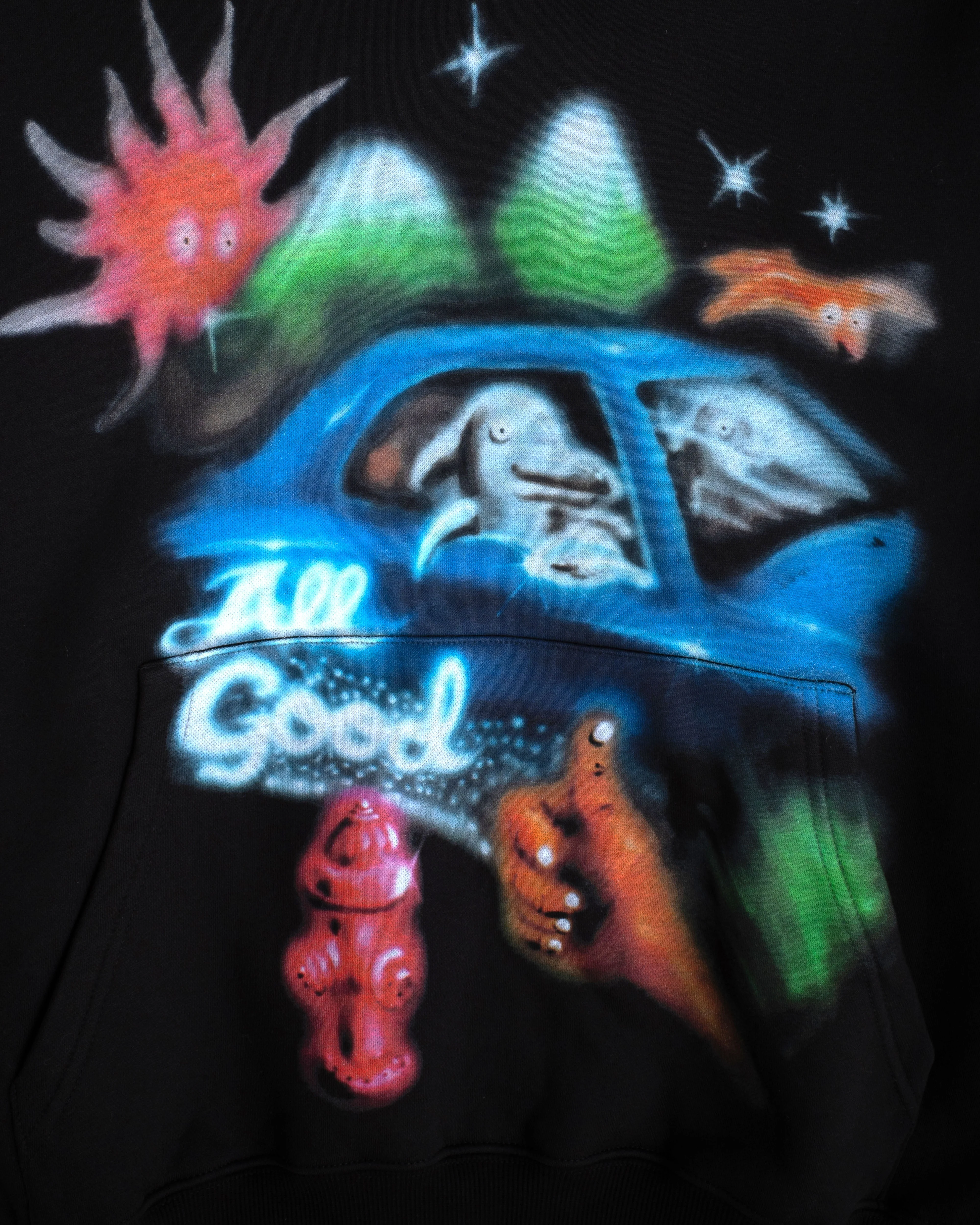 All Good Airbrush Hoodie - Image 5
