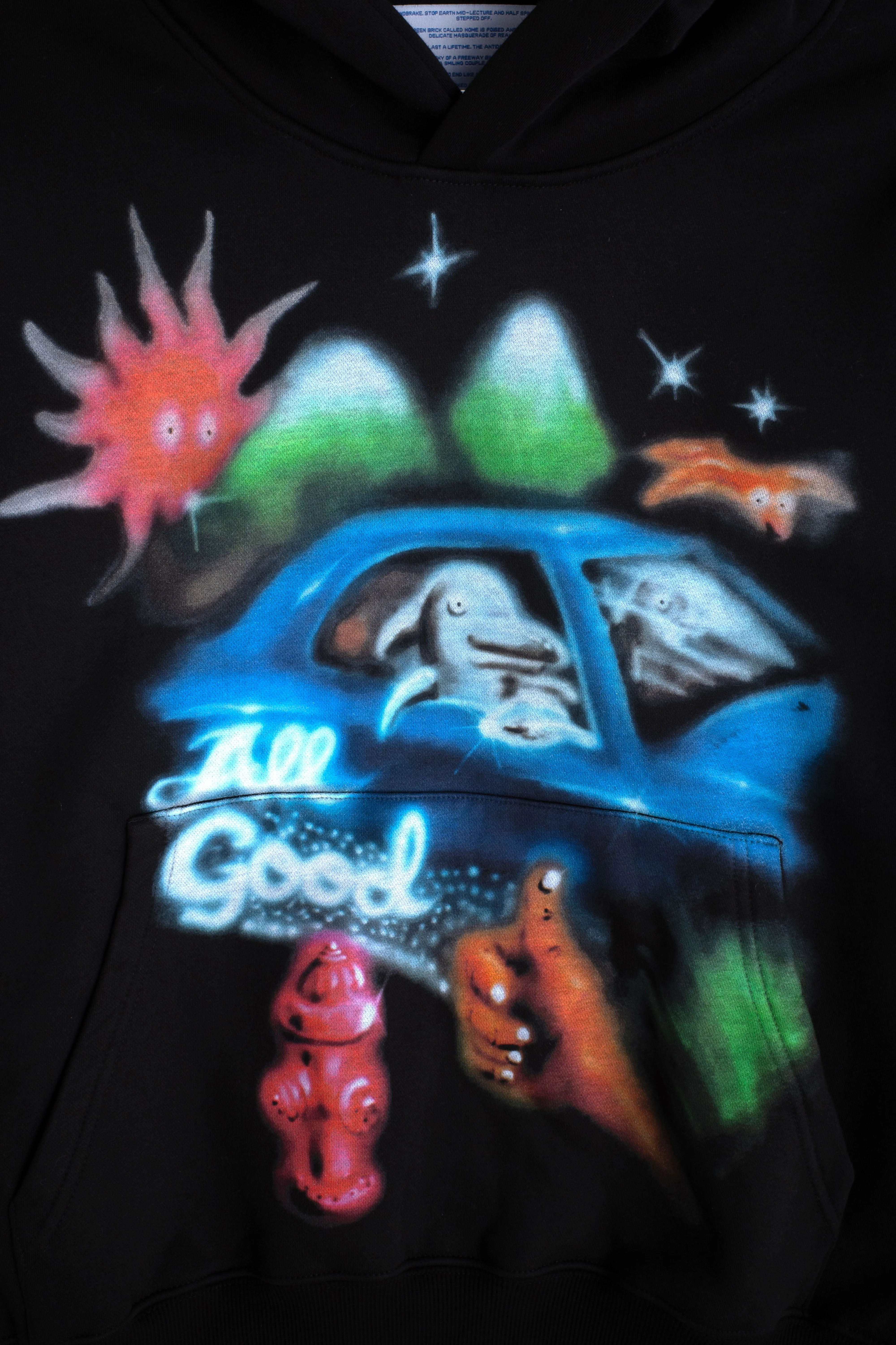 All Good Airbrush Hoodie - Image 7