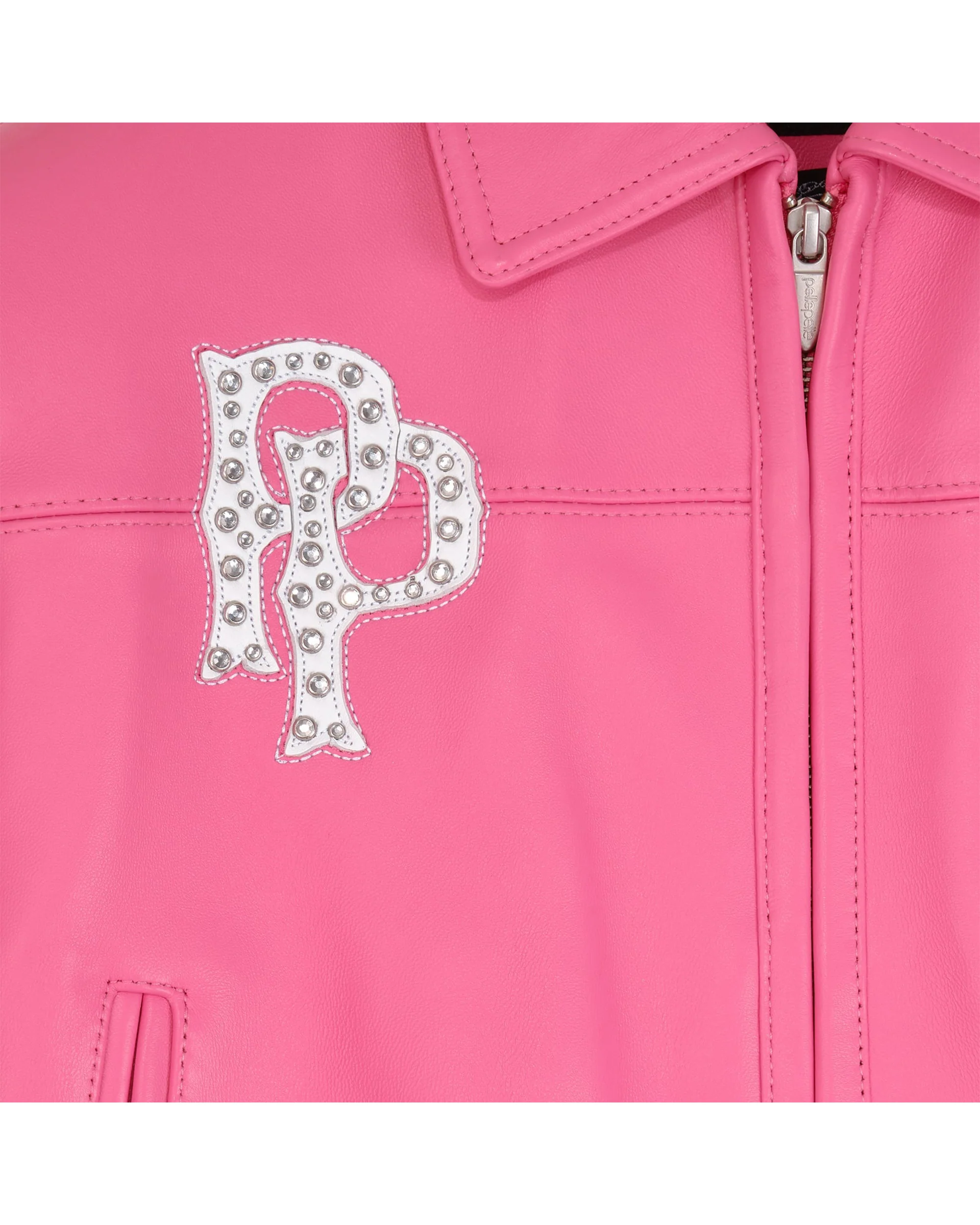 American Bruiser Plush Womens Crop Jacket - Pink - Image 5