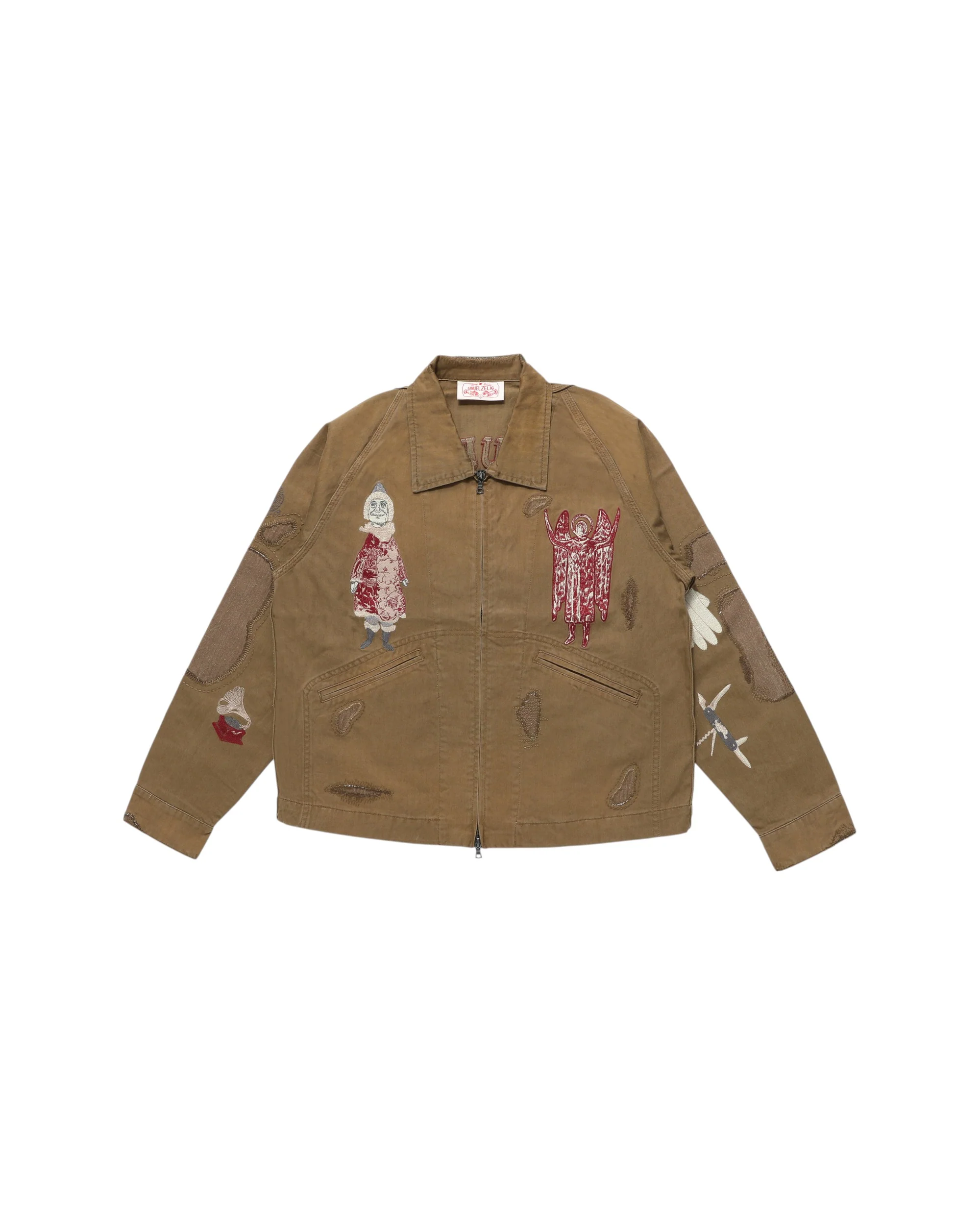 Antique Zip Jacket - Olive Brown