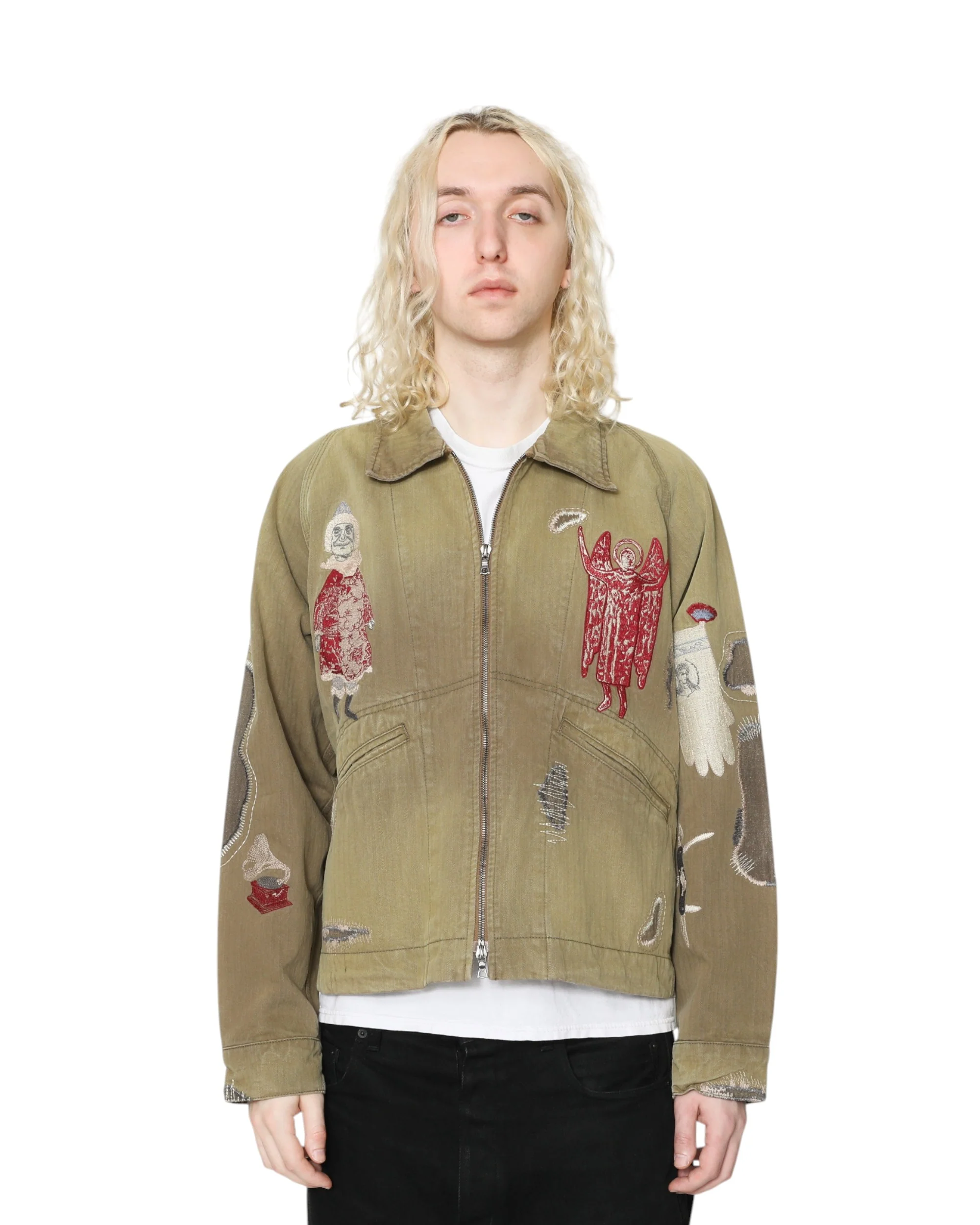Antique Zip Jacket - Olive Brown - Image 2