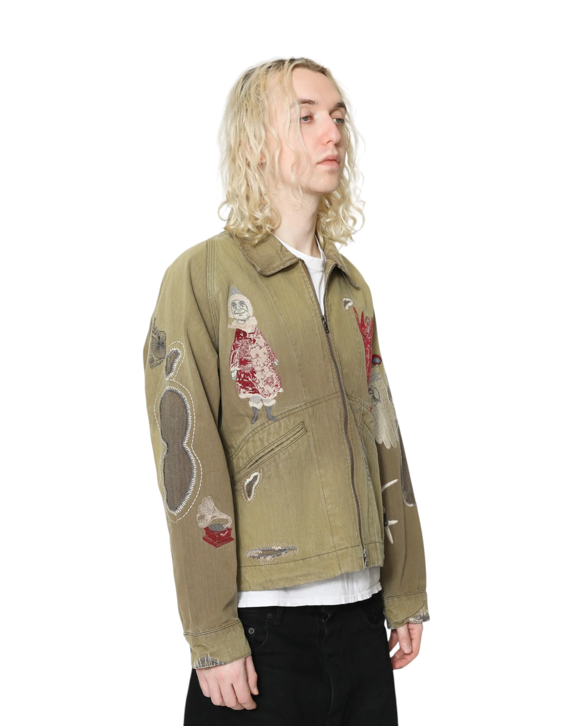 Antique Zip Jacket - Olive Brown - Image 3