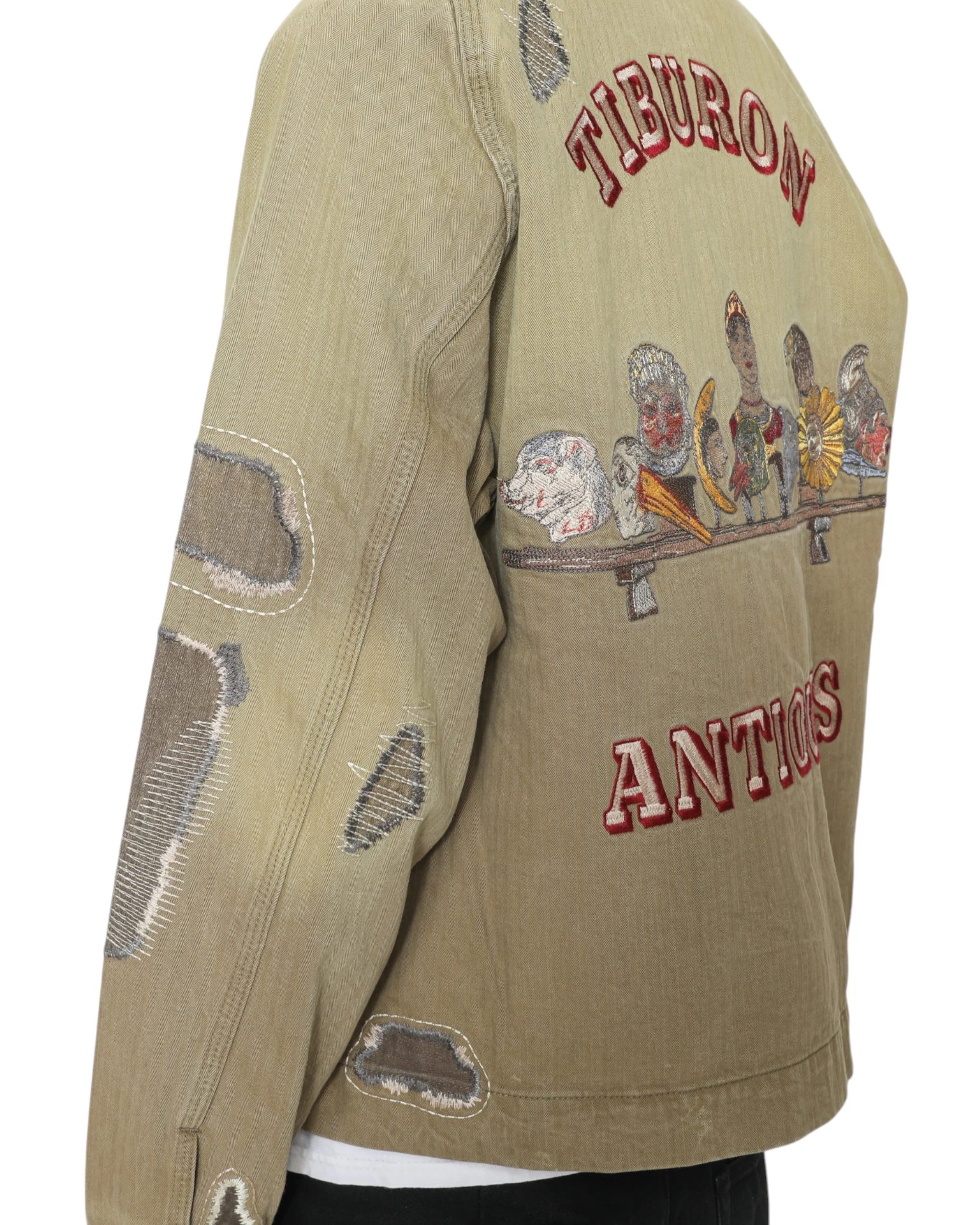 Antique Zip Jacket - Olive Brown - Image 5