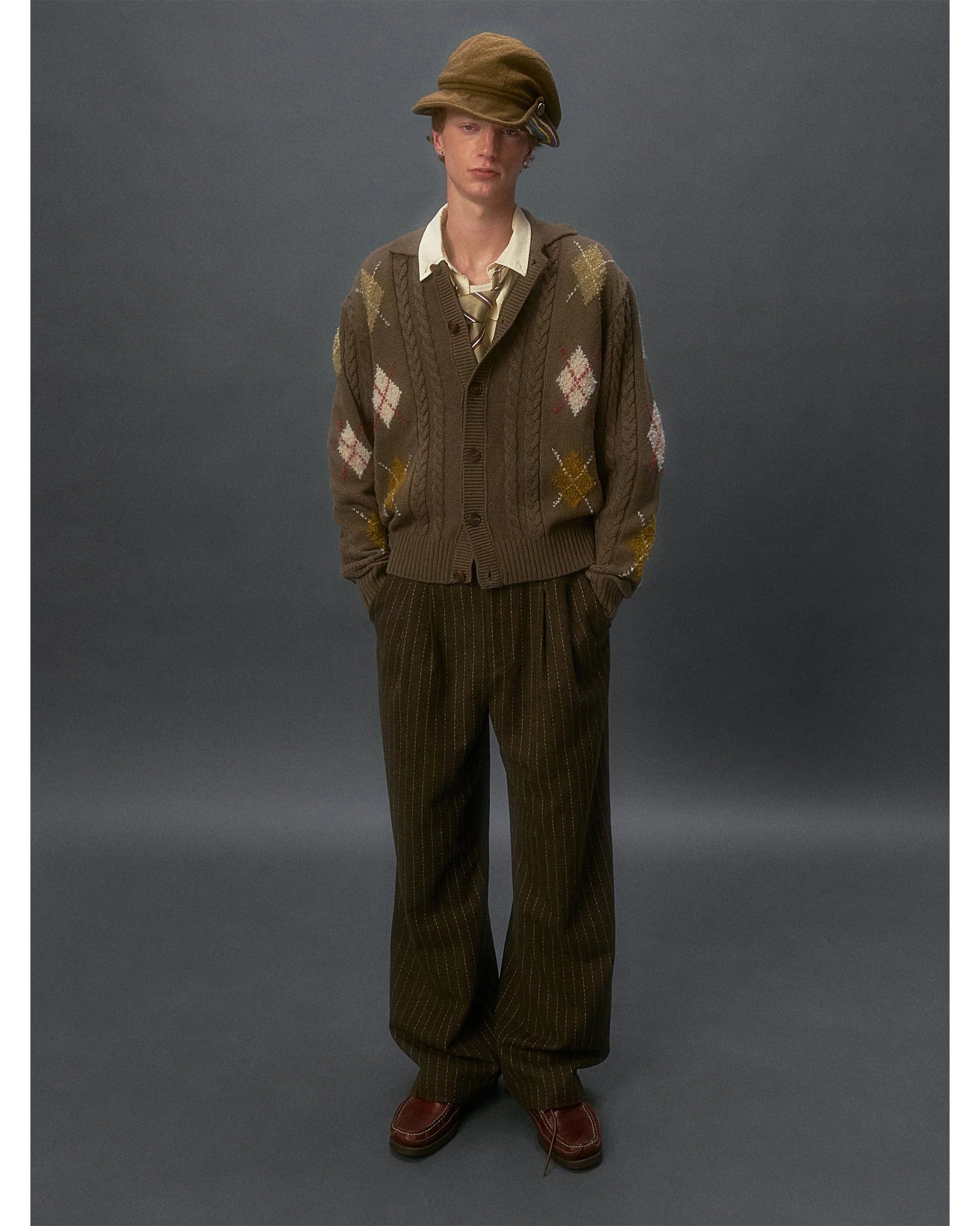 Argyle Knit Cardigan - Image 8