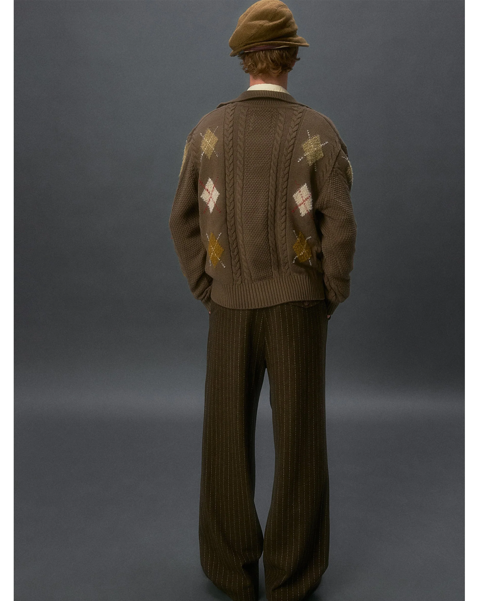Argyle Knit Cardigan - Image 9