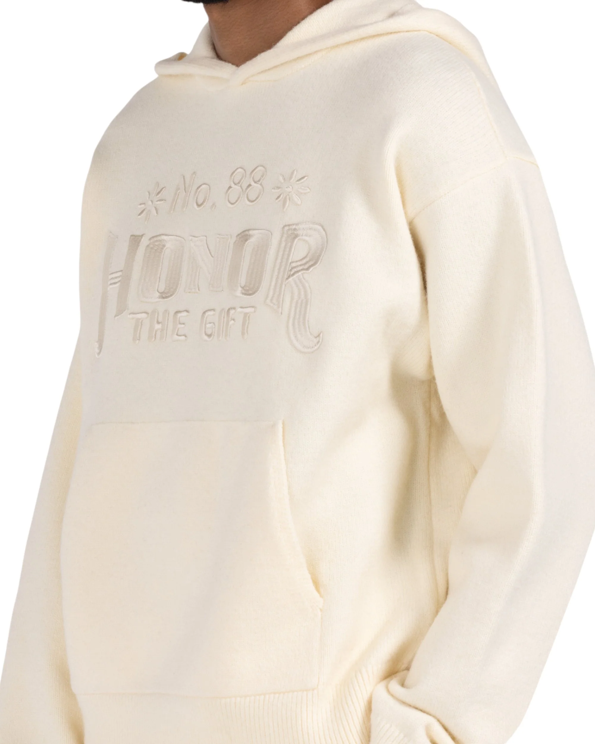Art Knit Hoodie - Bone - Image 3