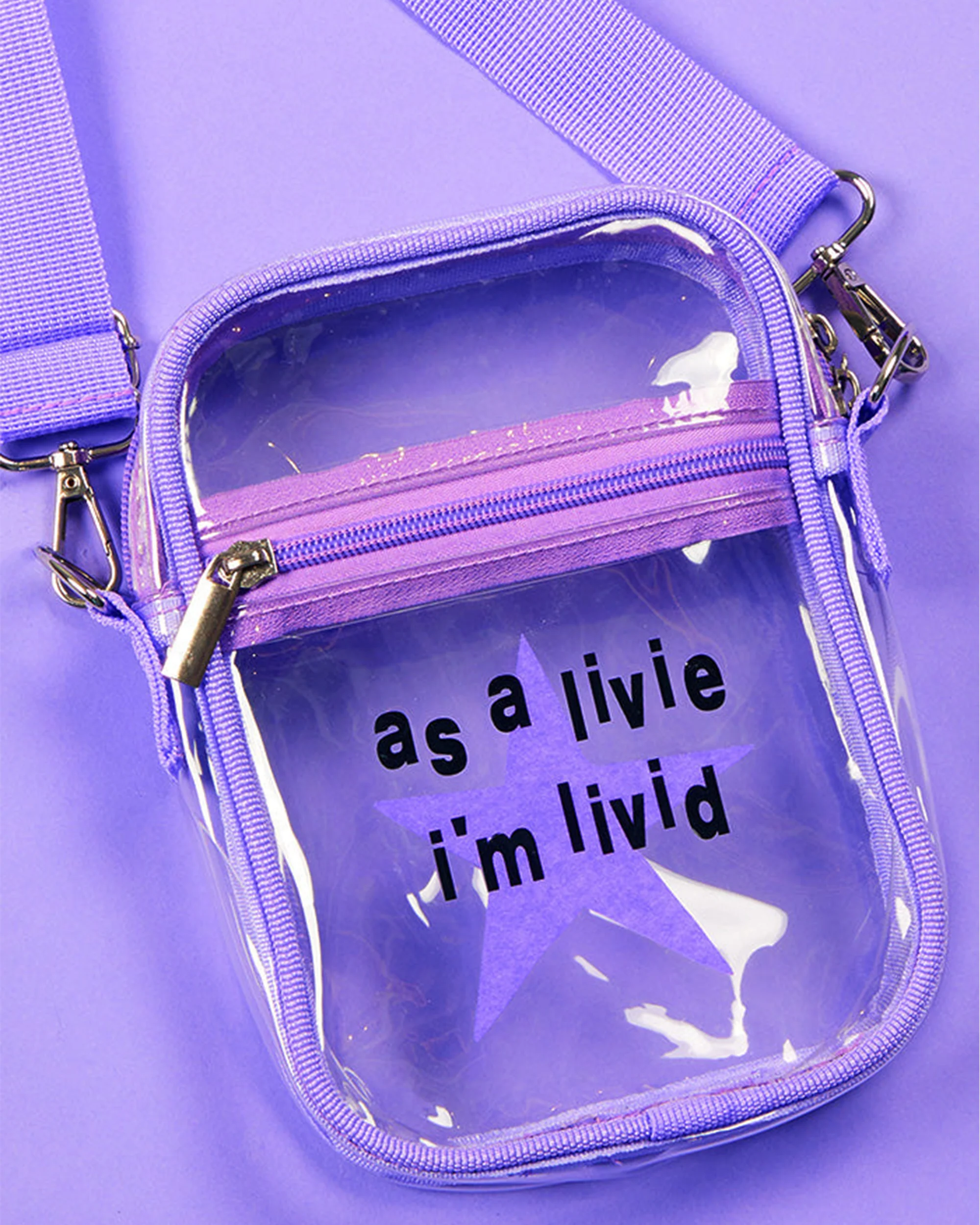 as a livie i'm livid clear crossbody bag - Image 2