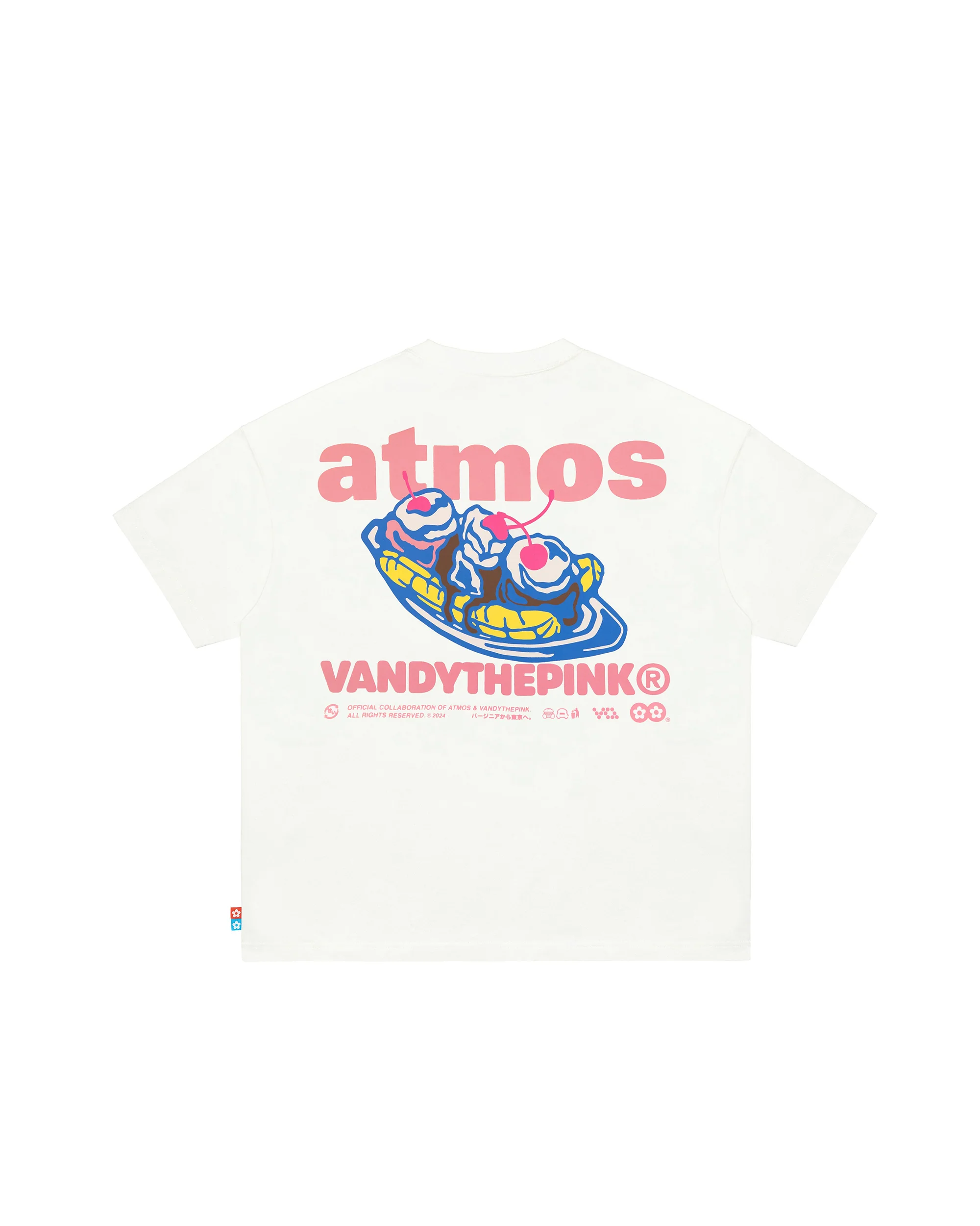ASICS X VANDY X ATMOS BANANA SPLIT EYE LOGO TEE OFF WHITE - Image 2