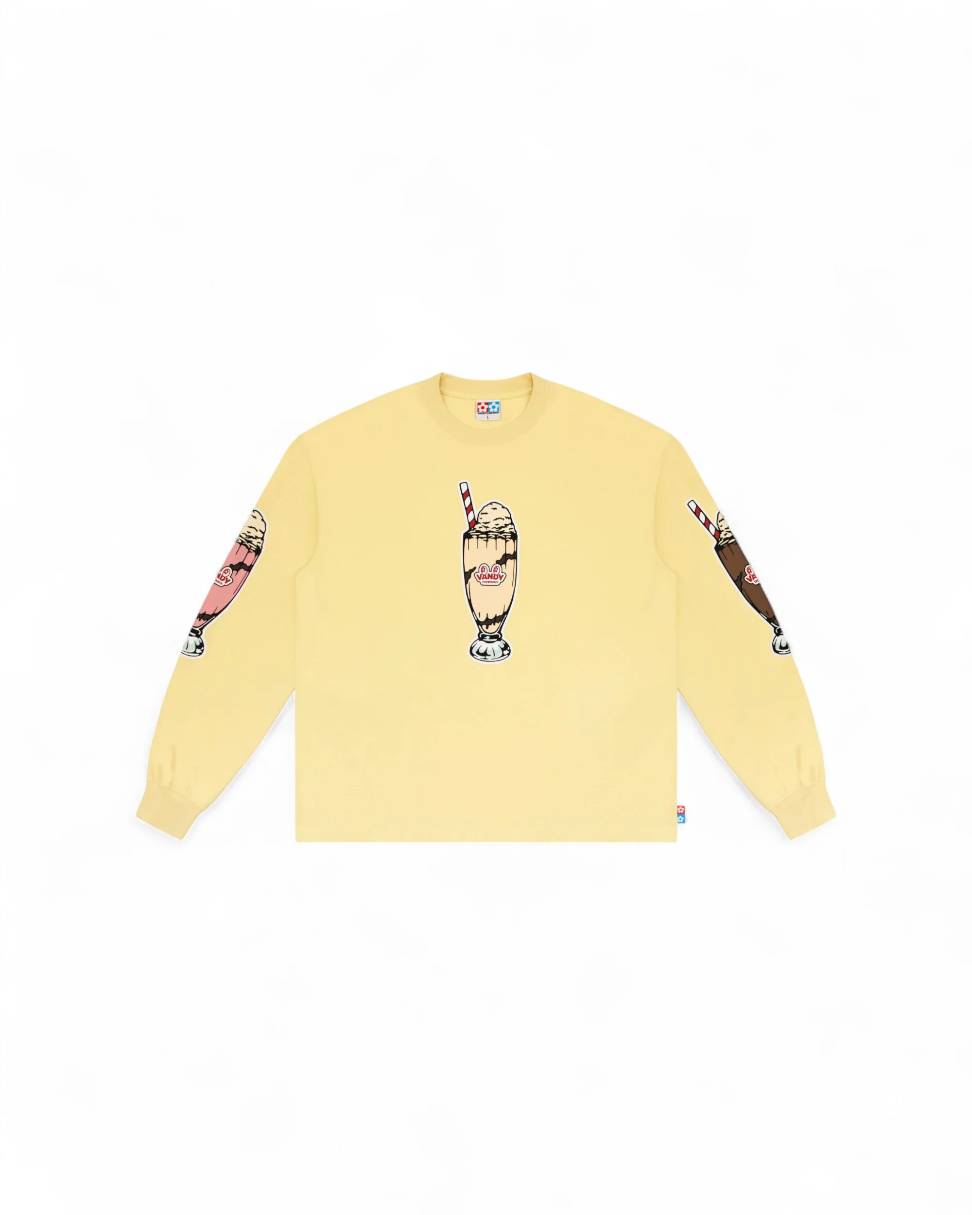 ASICS X VANDY X ATMOS VTP X ASICS ICE CREAM CUP L/S TEE YELLOW