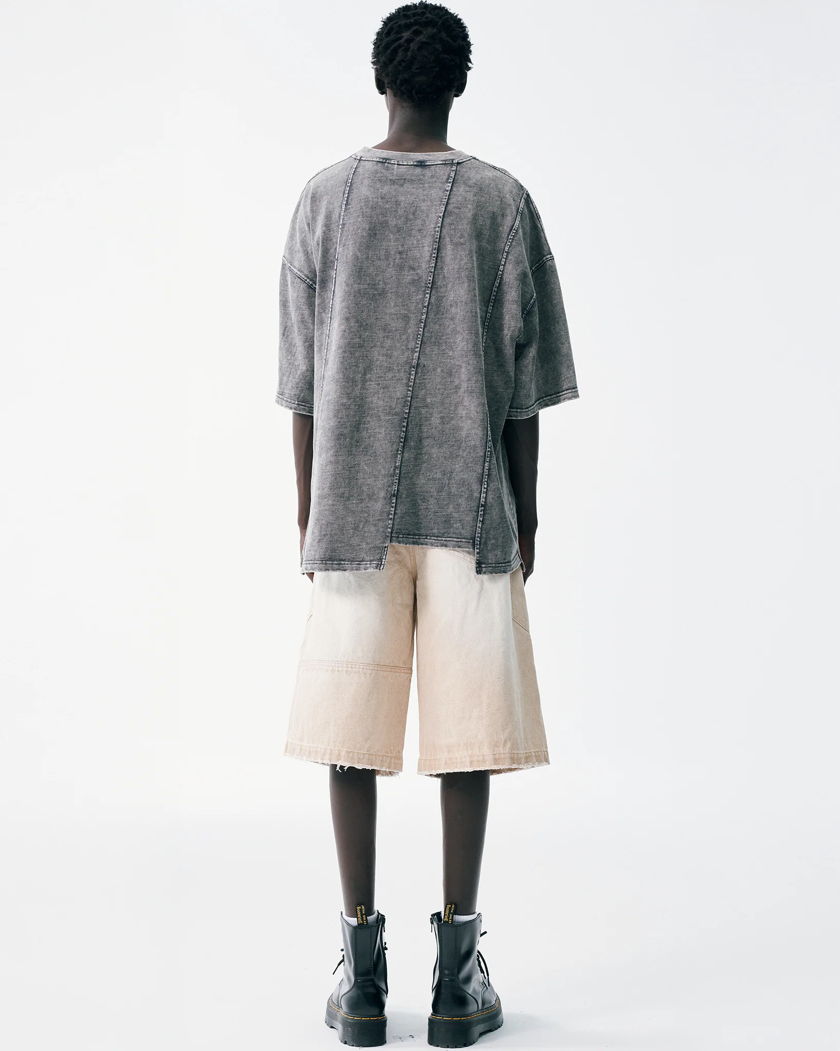 Asymetrical Slice Tee - Graphite - Image 4