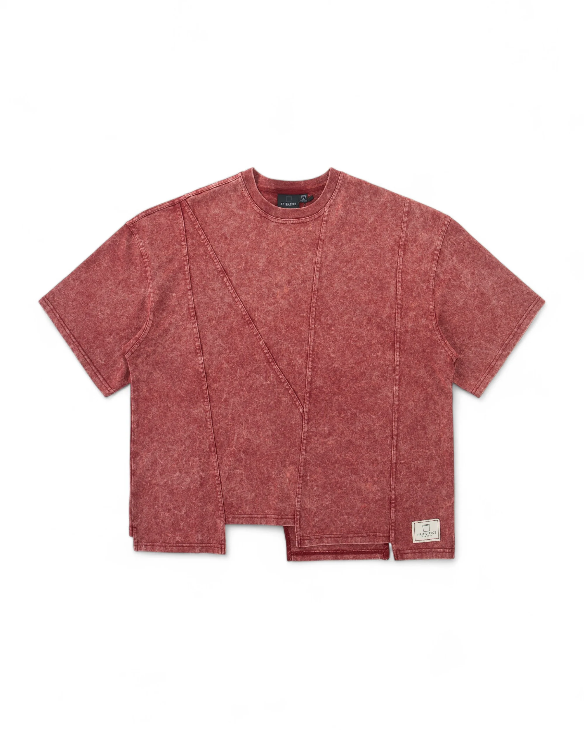 Asymetrical Slice Tee - Oxblood