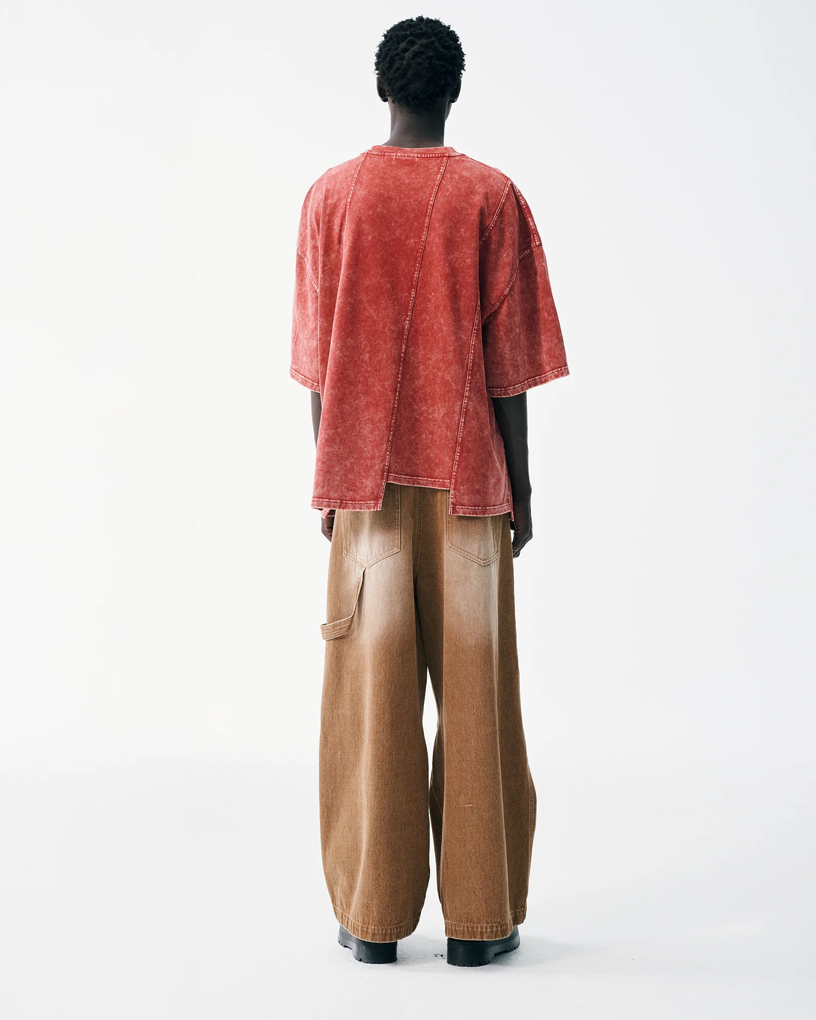 Asymetrical Slice Tee - Oxblood - Image 4