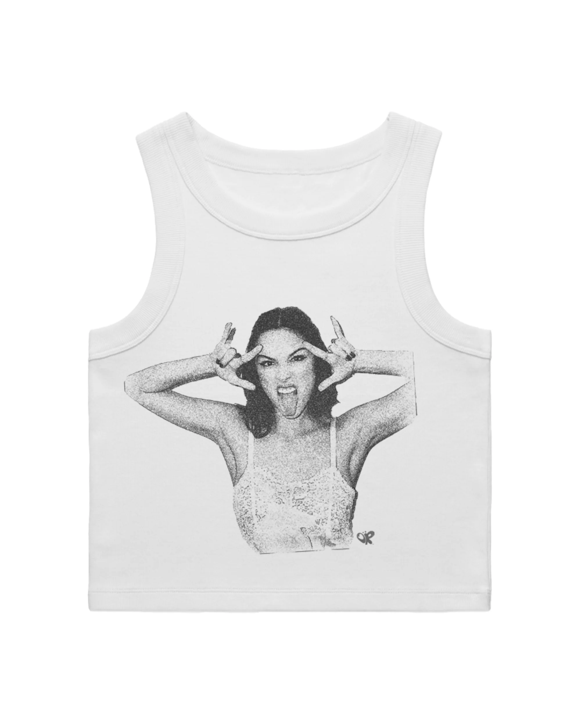 B&W olivia in los angeles baby tank in white