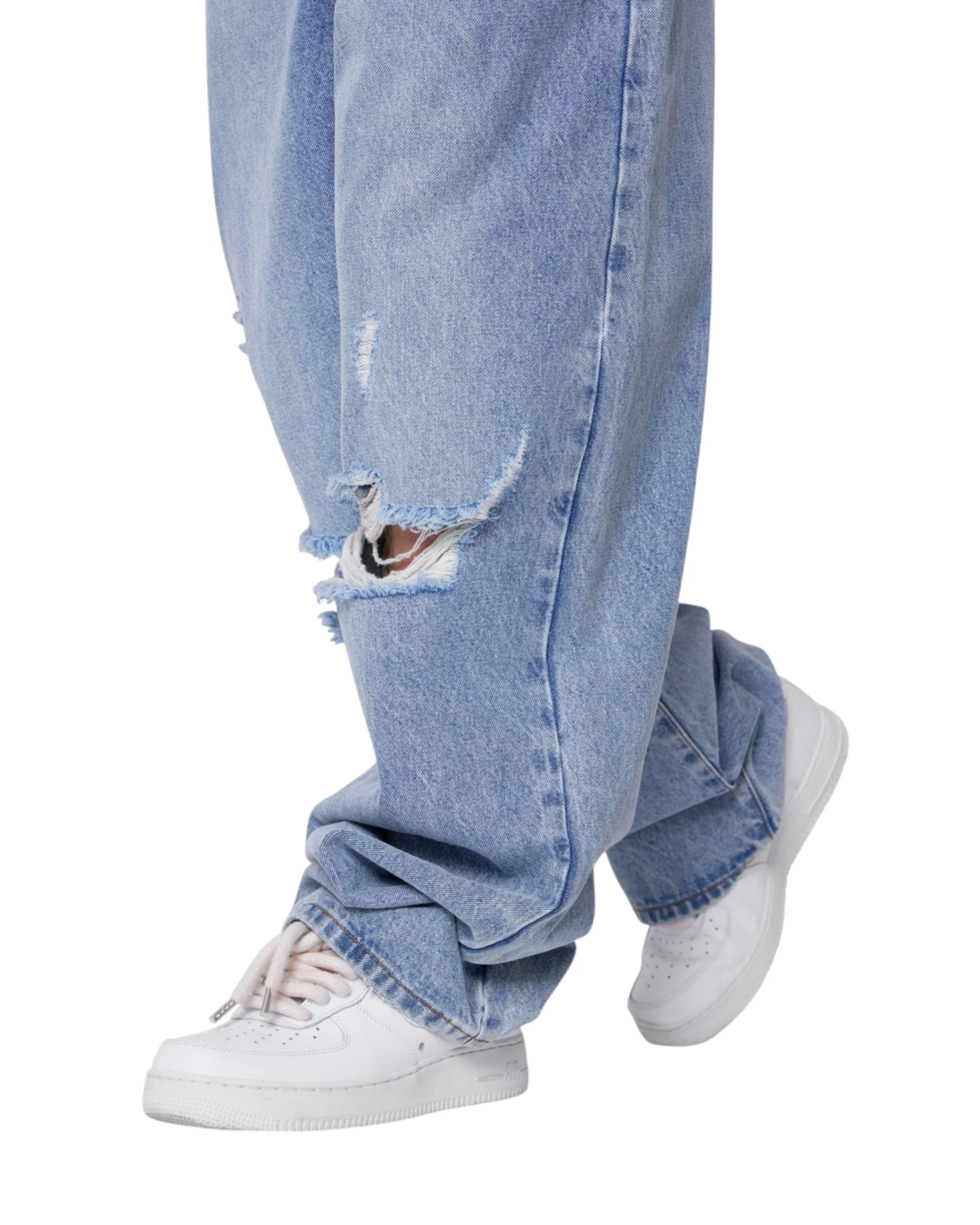 Baggy Blowout Denim - Washed Vintage Blue - Image 7