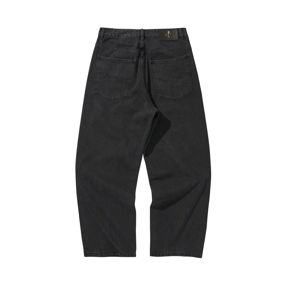 BAGGY DENIM PANTS / BLACK - Image 15