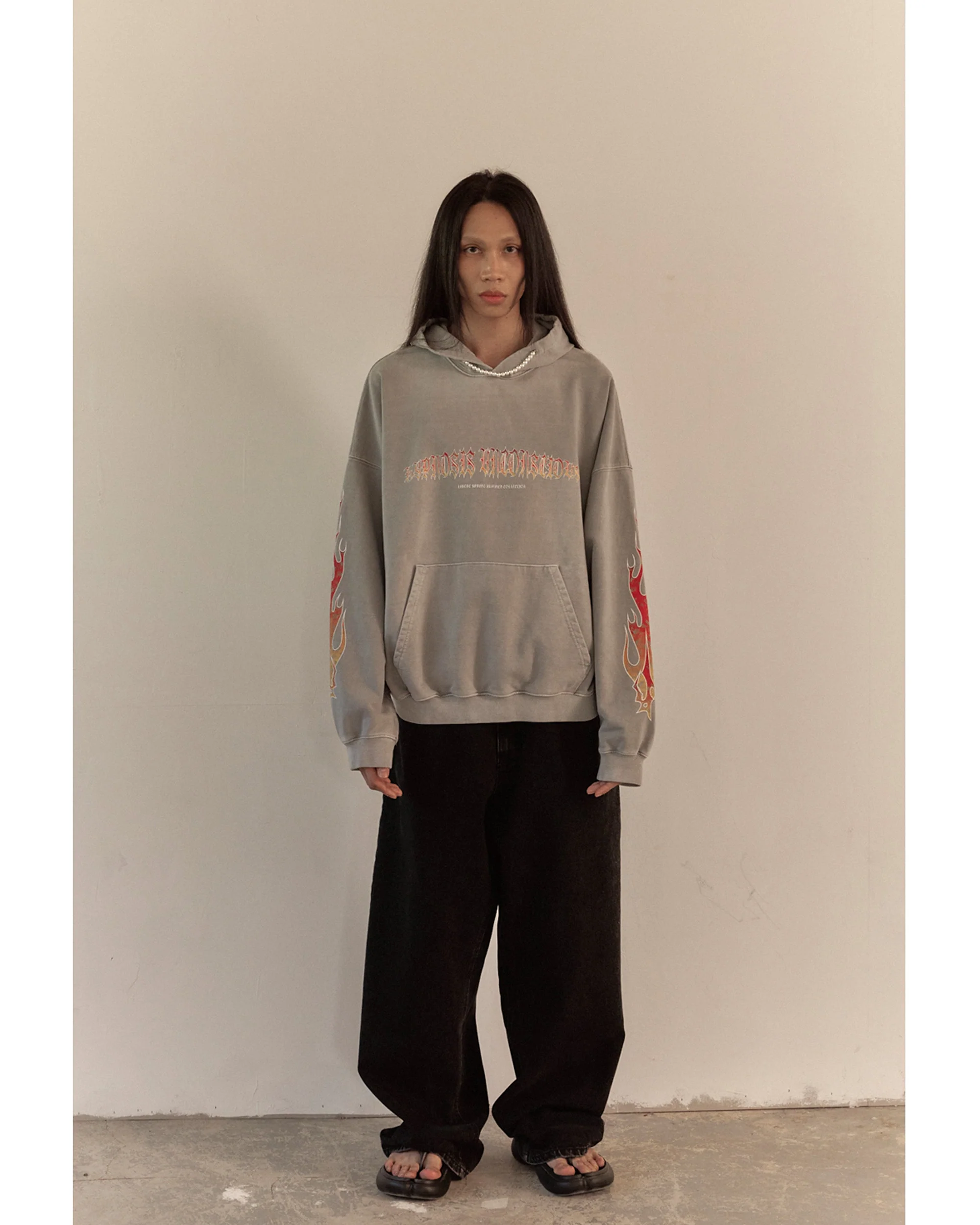 BAGGY DENIM PANTS / BLACK - Image 2