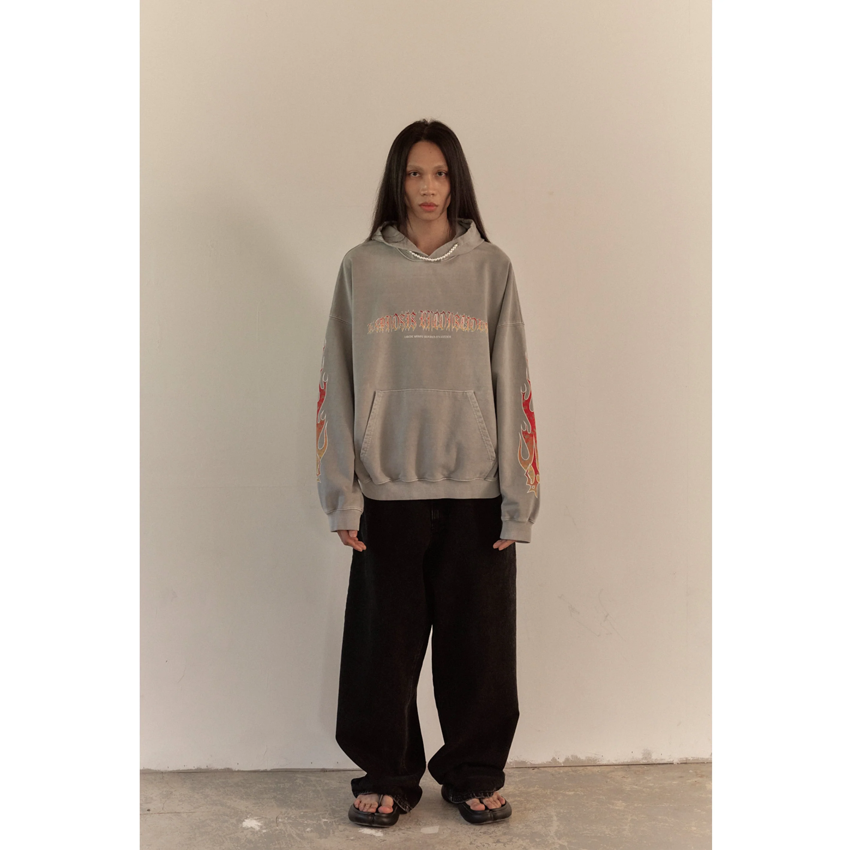 BAGGY DENIM PANTS / BLACK - Image 21