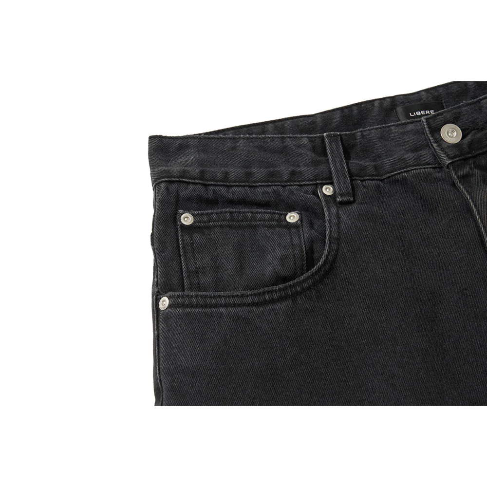 BAGGY DENIM PANTS / BLACK - Image 30
