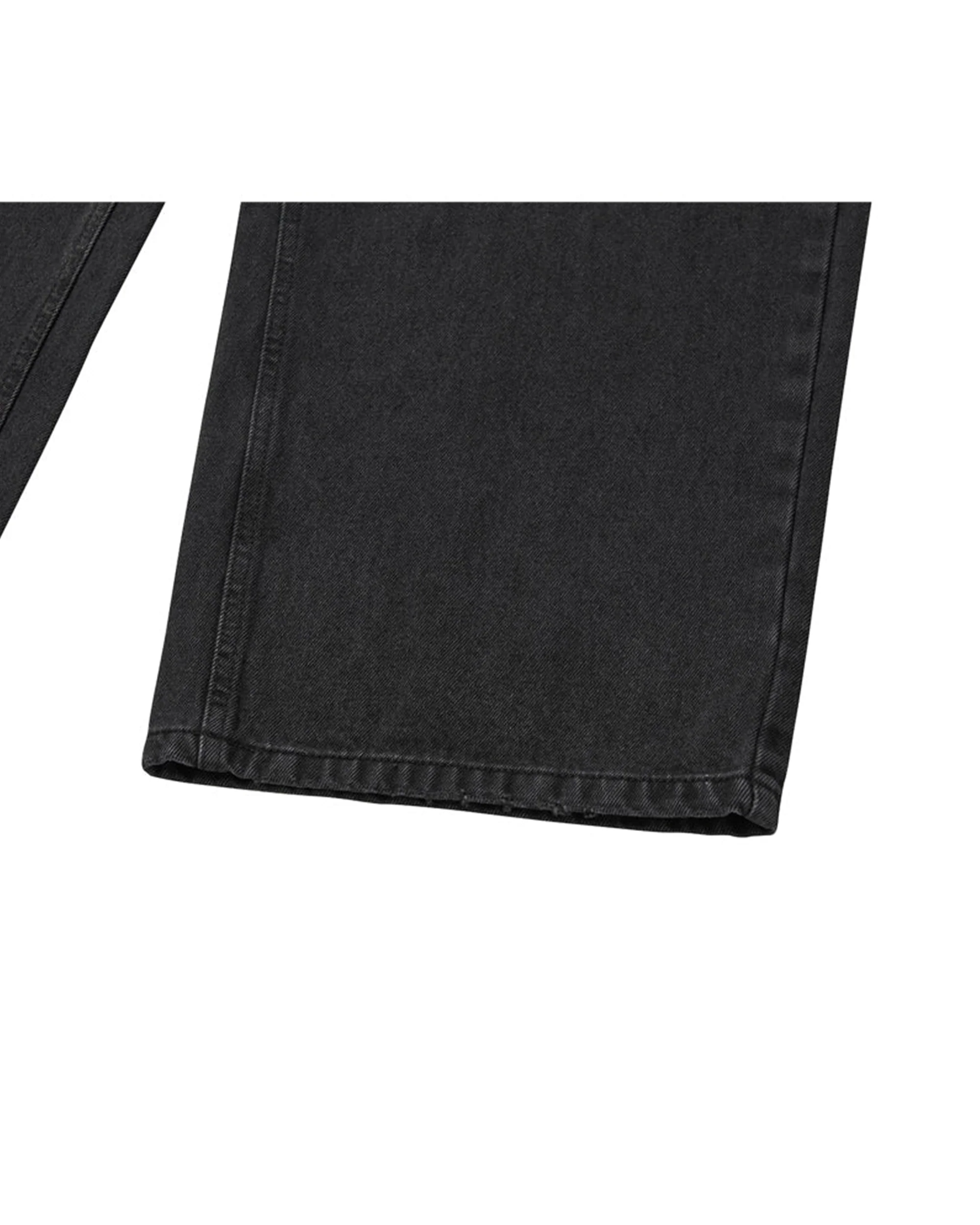BAGGY DENIM PANTS / BLACK - Image 4