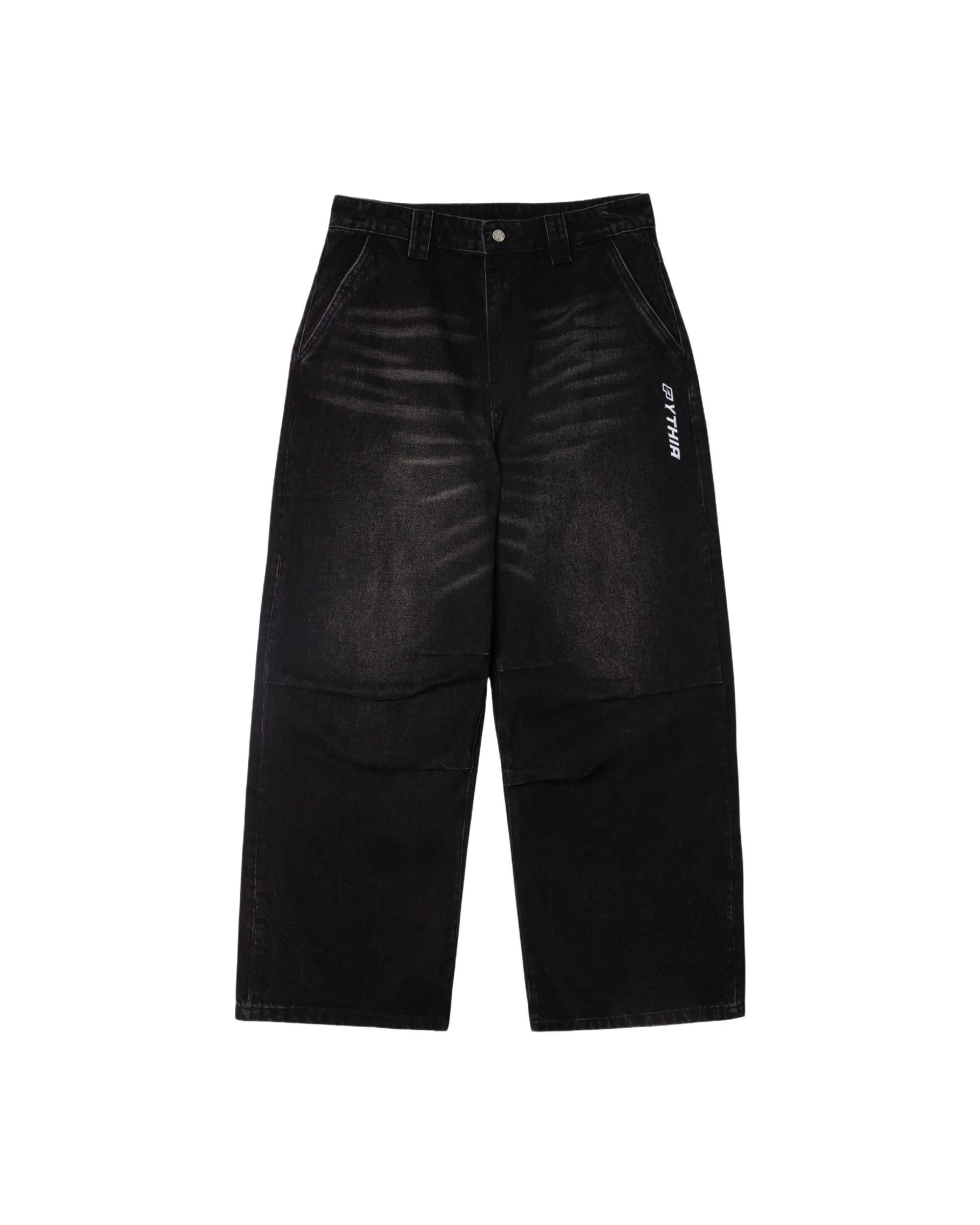 BAGGY FLANNEL POCKET DENIM - WASHED BLACK