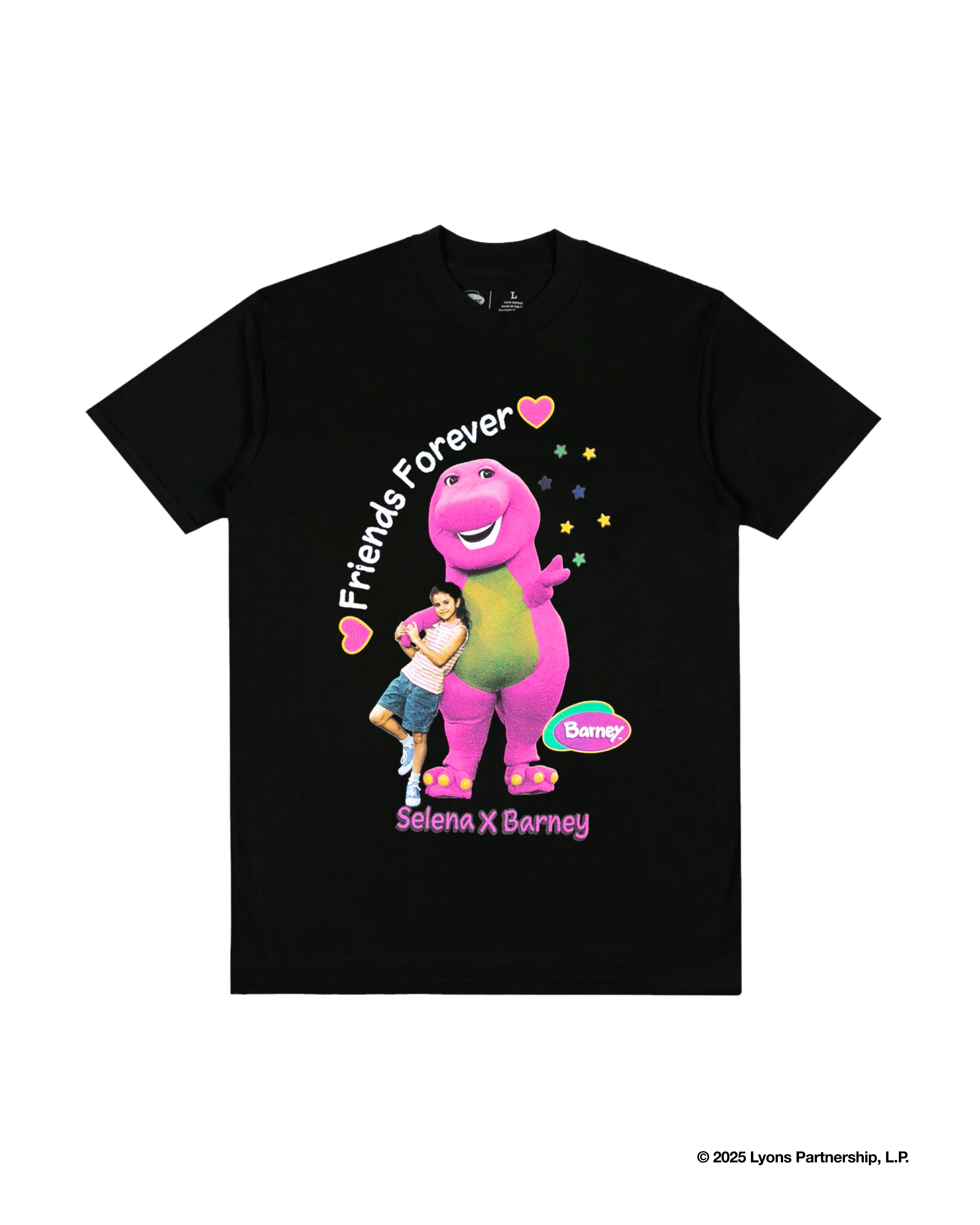Barney X Selena I Love You Black Tee