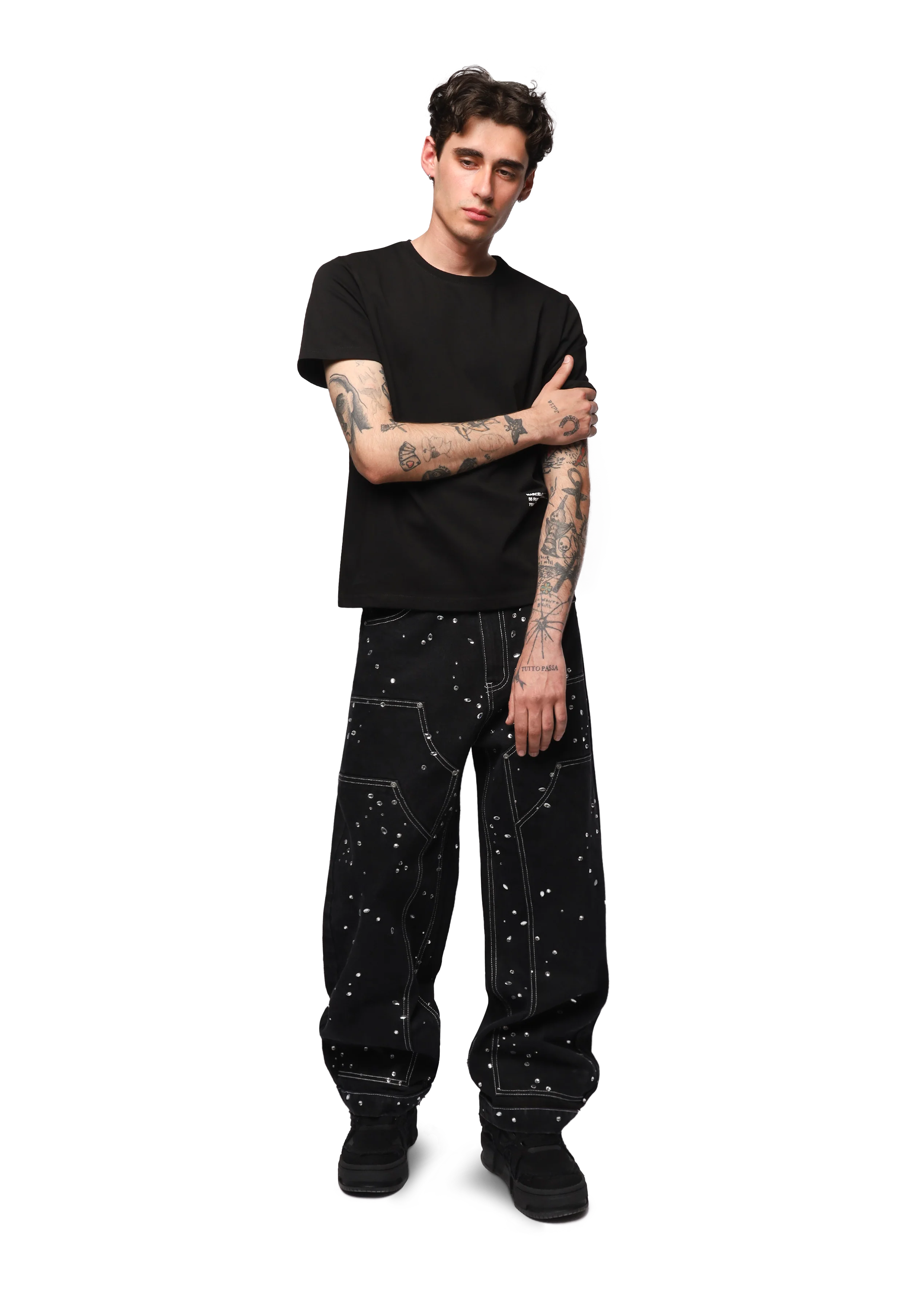 BARREL CRYSTAL DENIM in BLACK - Image 6