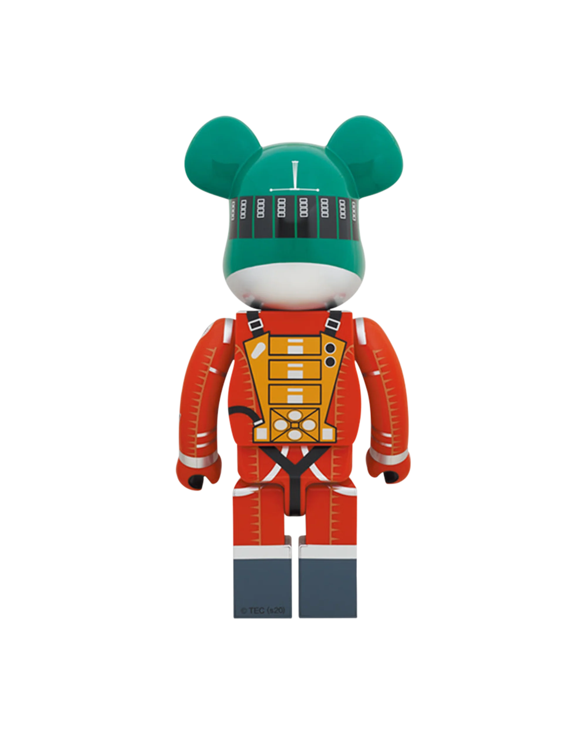 BE@RBRICK SPACE SUIT GREEN HELMET & ORANGE SUIT Ver. 1000％ - Image 2