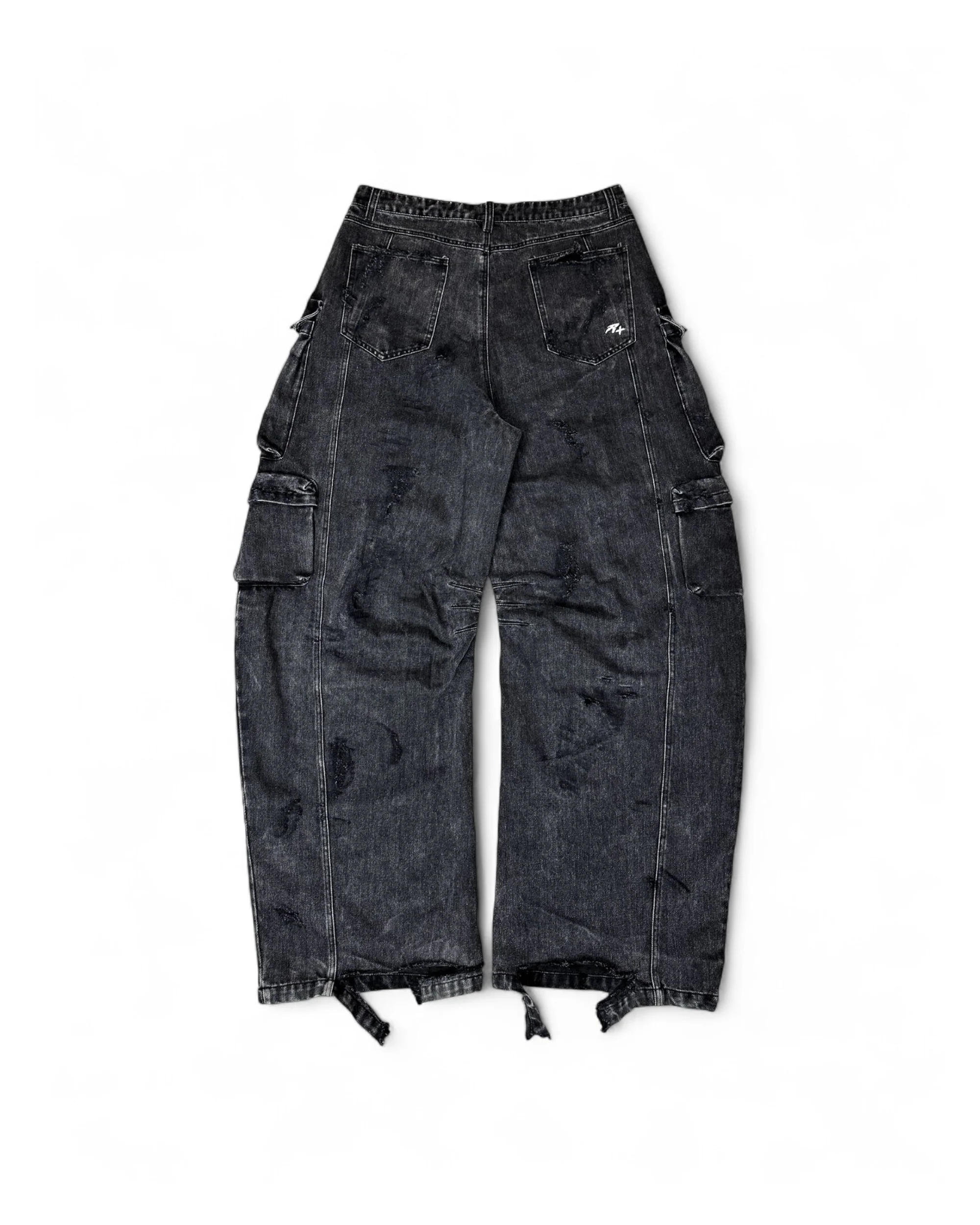 BLACK CARGO BIKER PANTS | UNISEX - Image 2