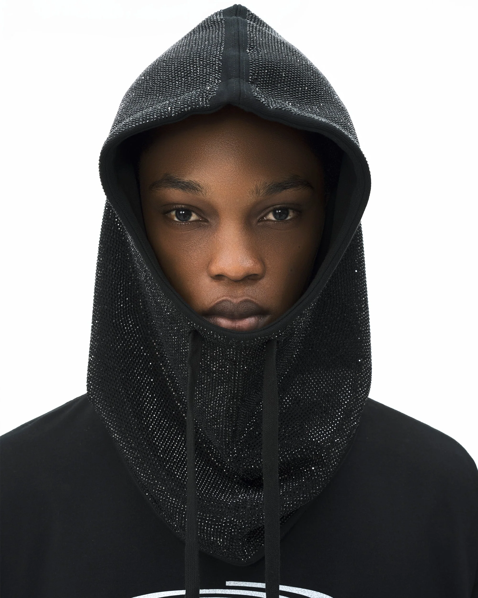 BLACK RHINESTONE HOOD - Image 15