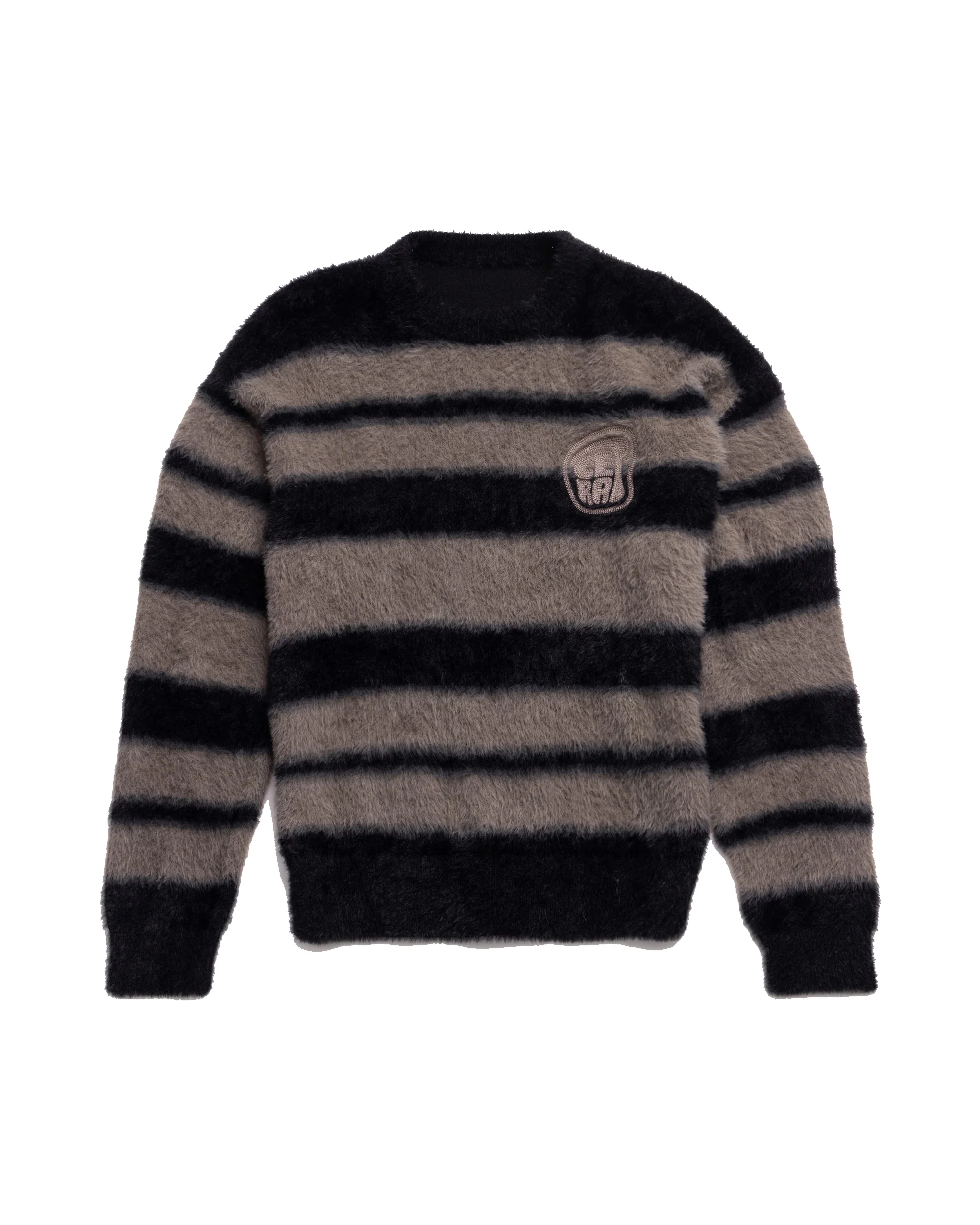 BLACK STRIPE KNITTED SWEATER