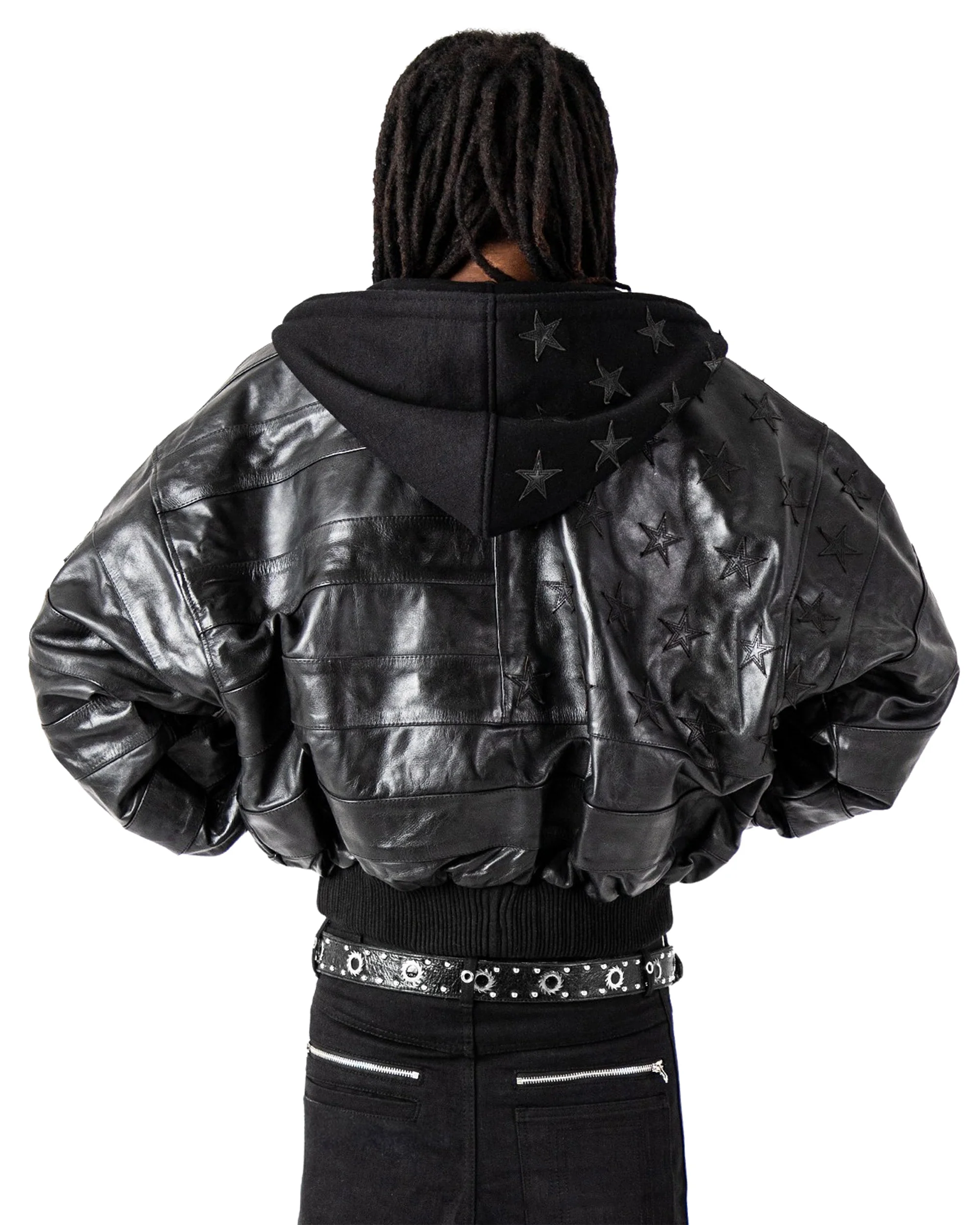 "BLKAMERIKA" LEATHER BOMBER - Image 5
