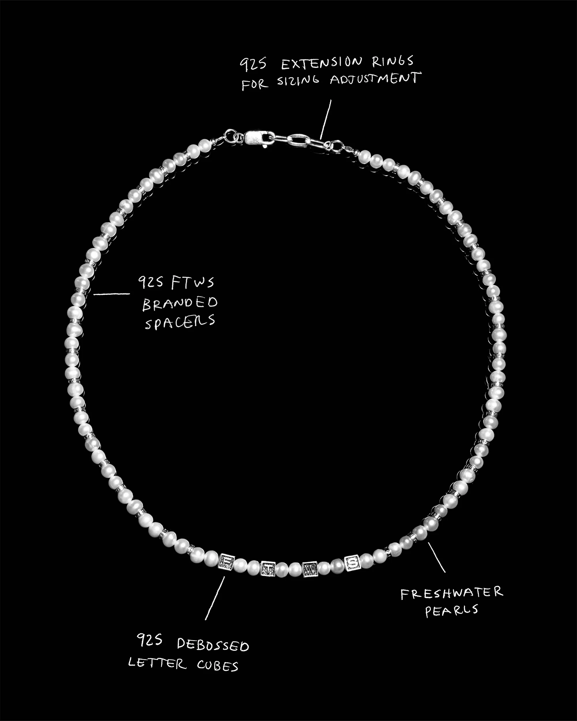 BLOCK PEARL NECKLACE - Image 4