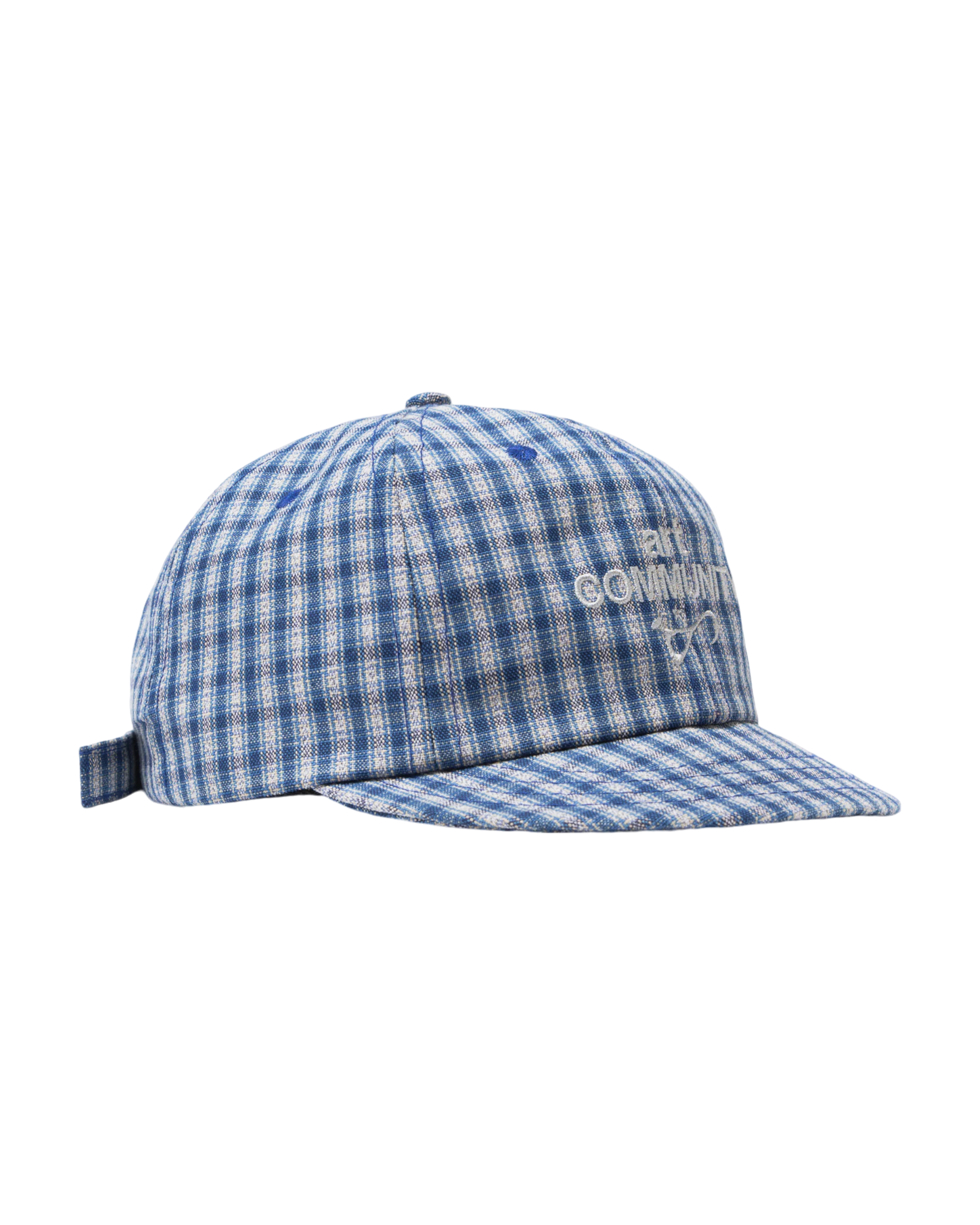 Blue Plaid Short Brim Cap - Image 2