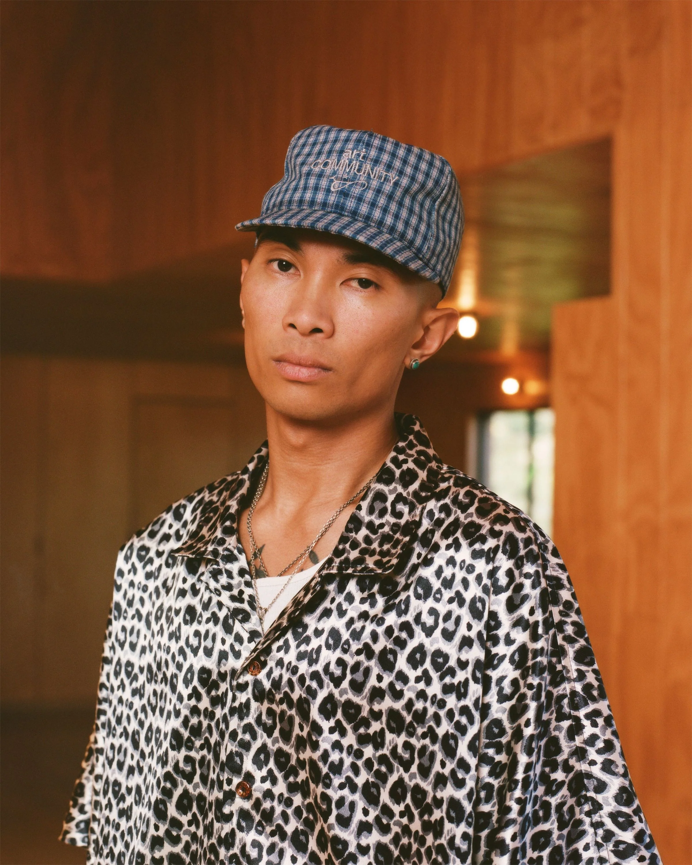 Blue Plaid Short Brim Cap - Image 6
