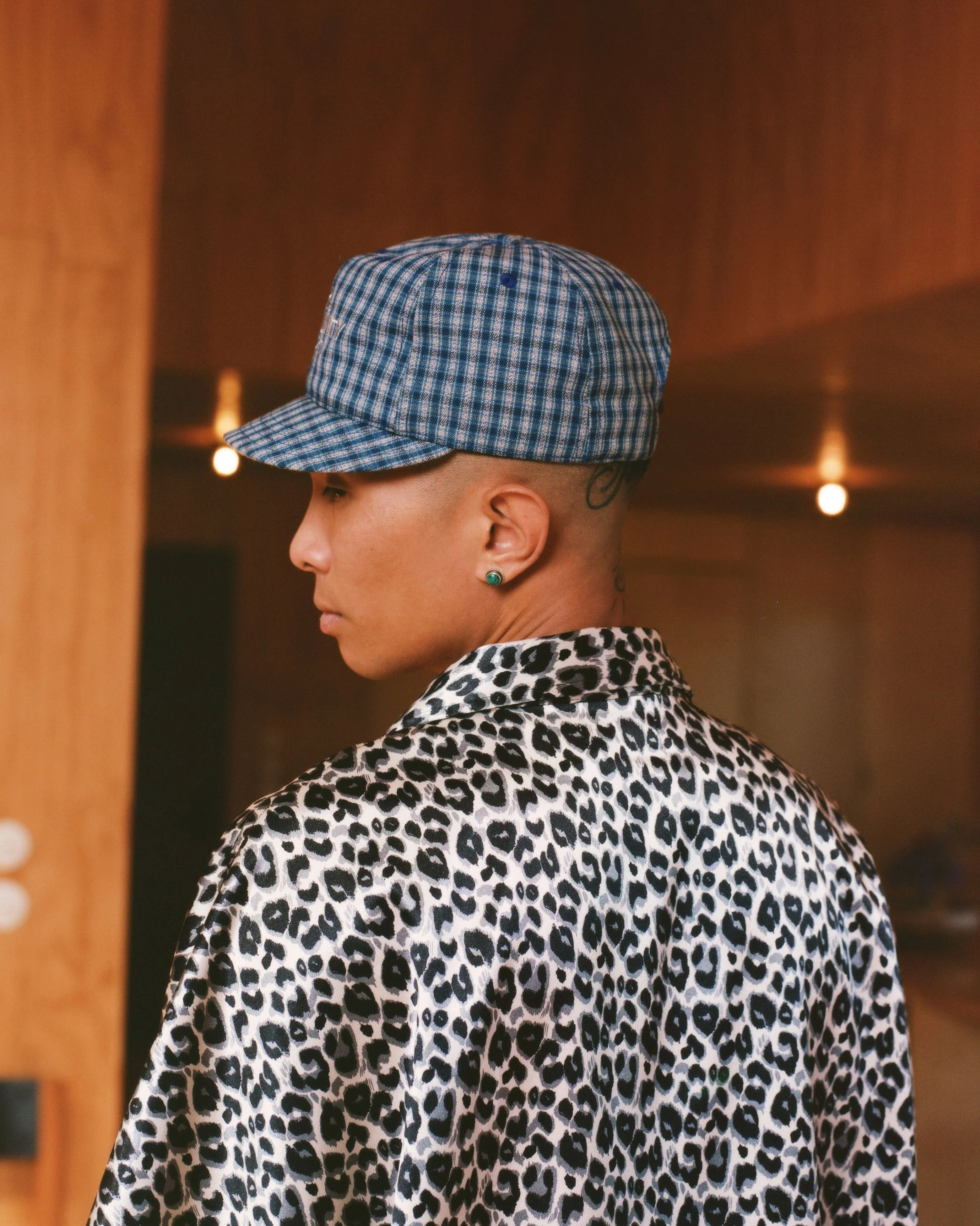 Blue Plaid Short Brim Cap - Image 7