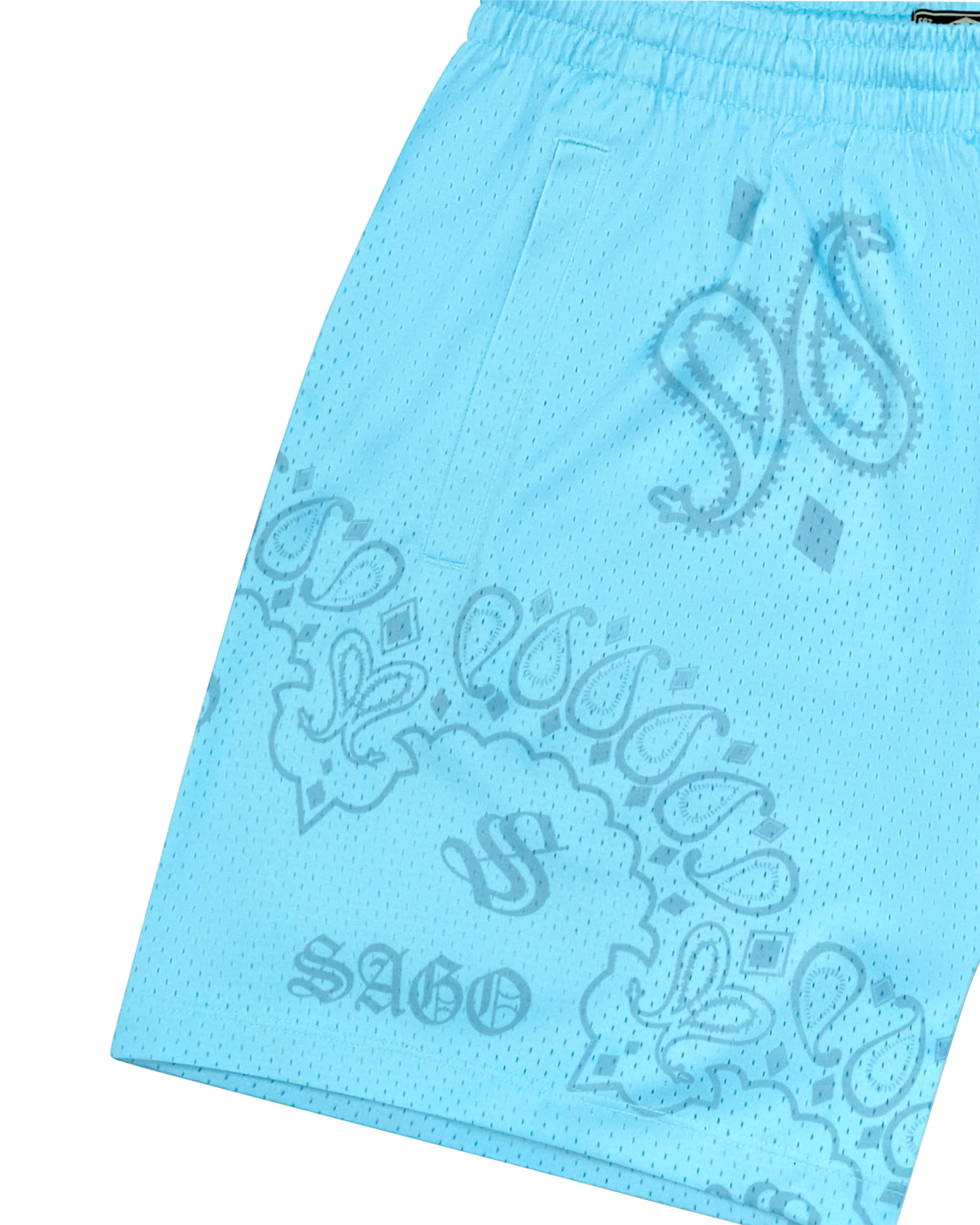 Blue tonal bandana shorts - Image 3