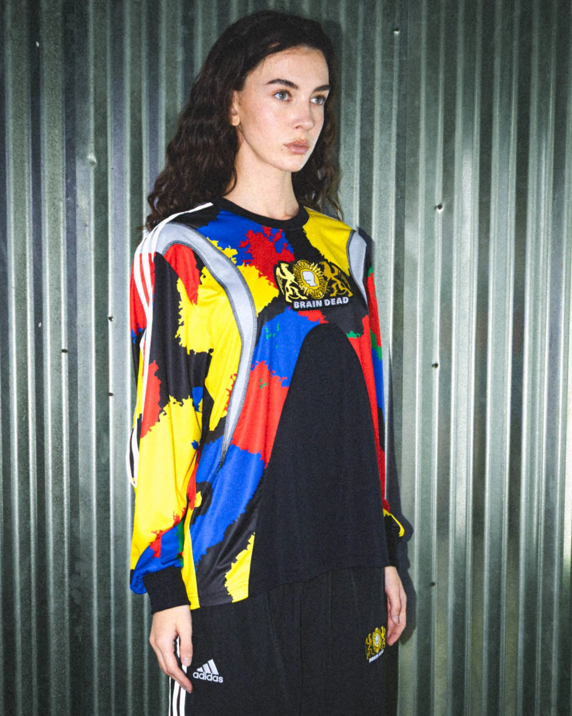 Brain Dead x adidas Long Sleeve Jersey - Black - Image 3