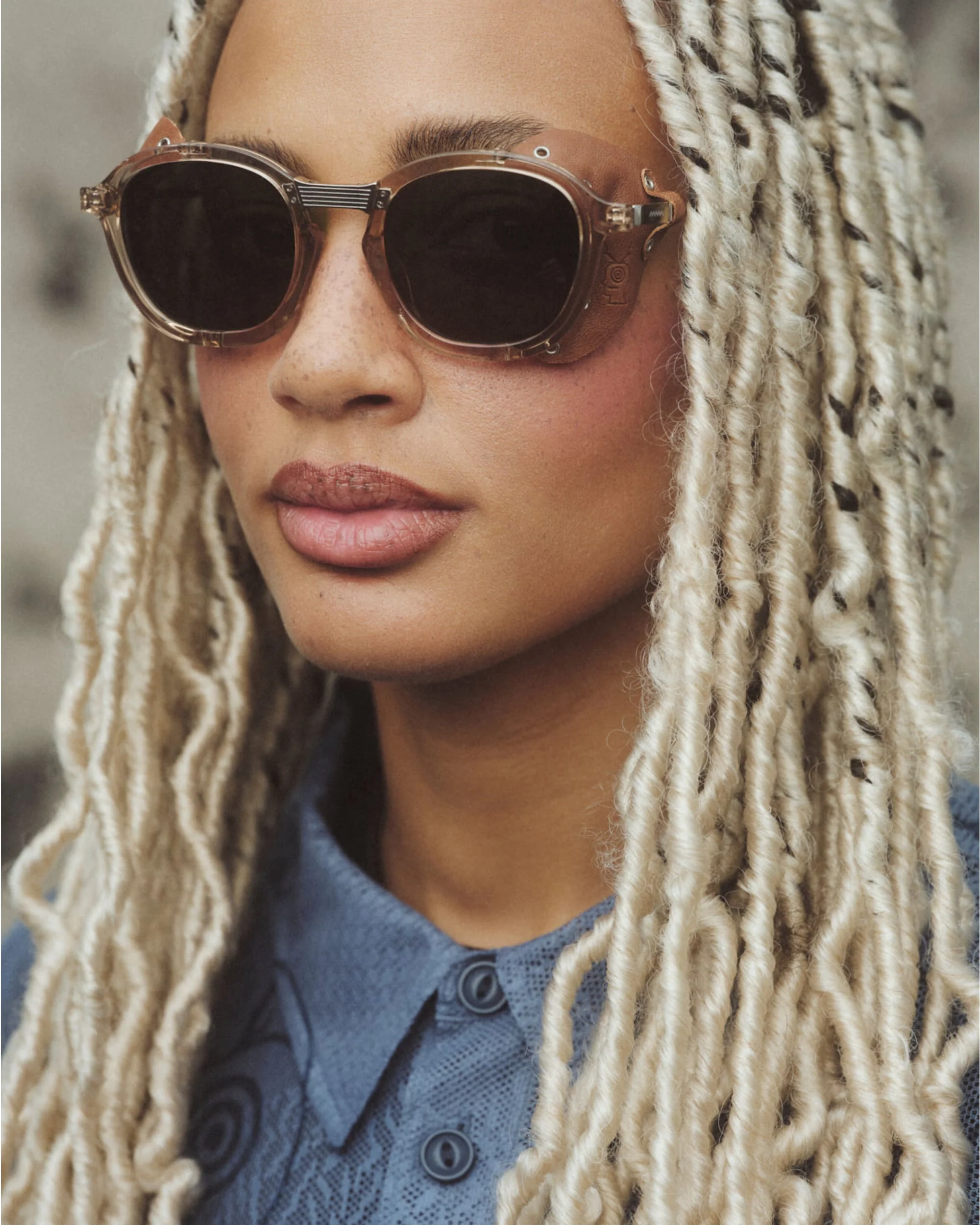 Brain Dead x South2 West8 Polarized Foldable Eyewear - Amber - Image 2