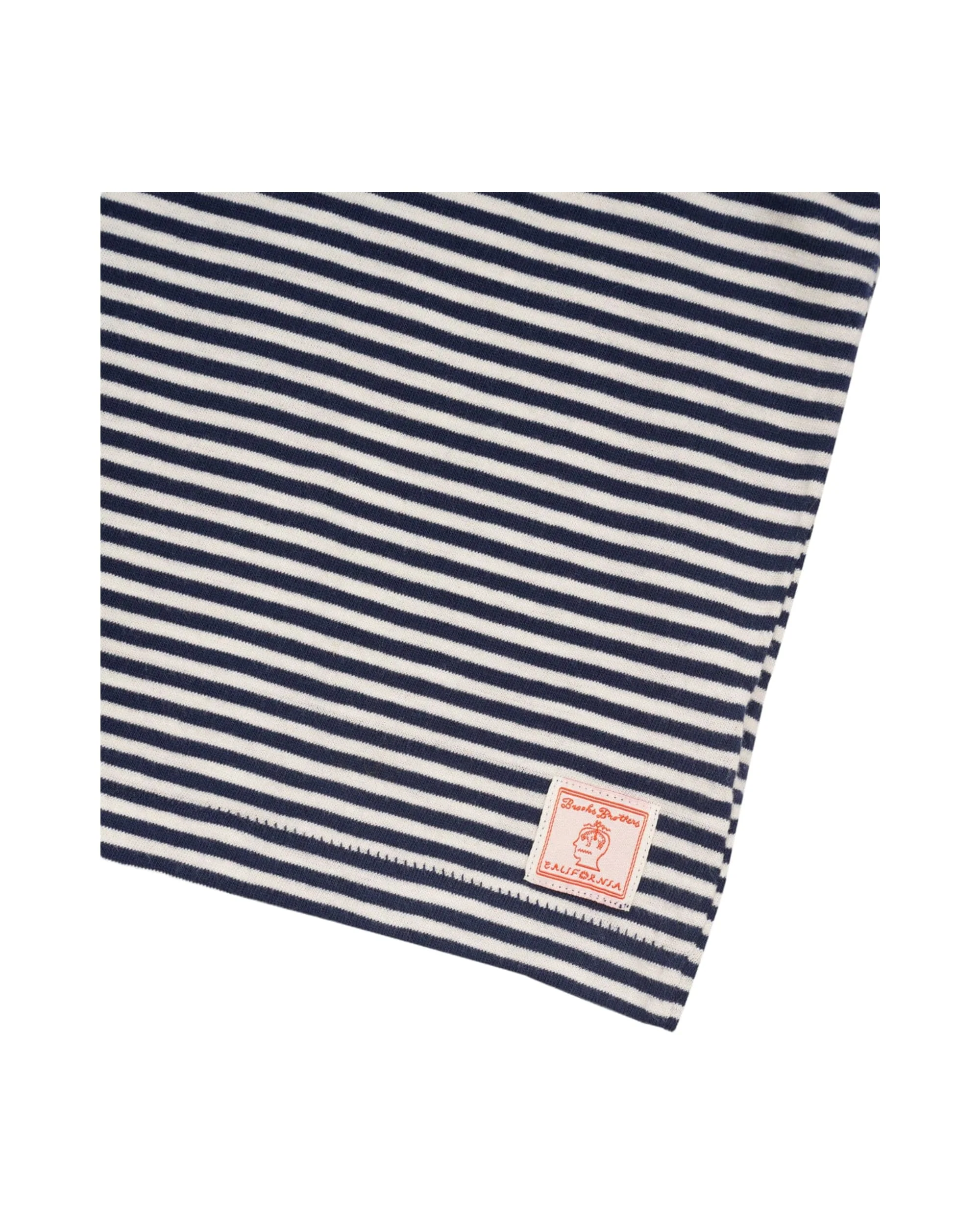 Brooks Brothers California Loose Knit Striped T-Shirt - Navy - Image 3