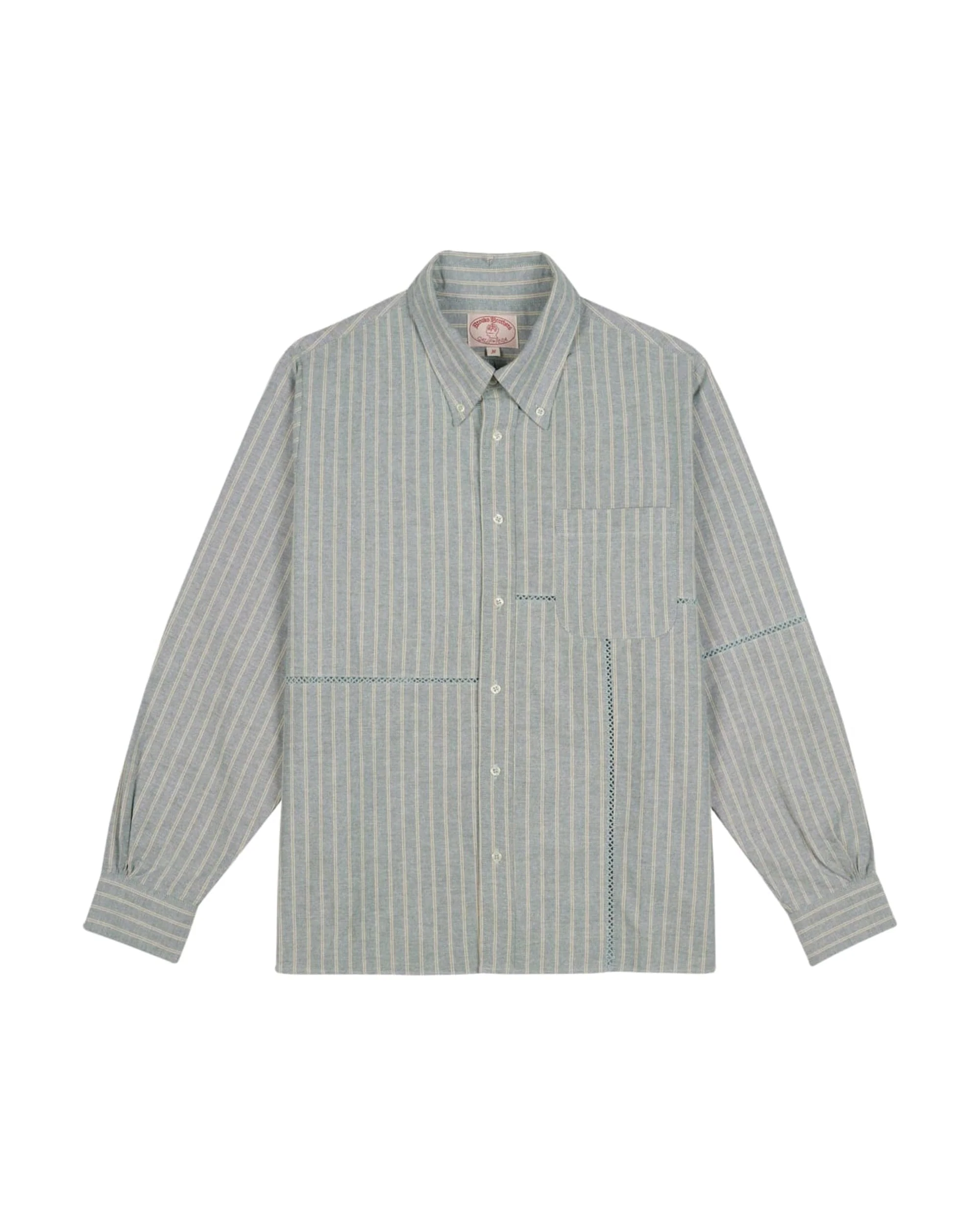 Brooks Brothers California Patchwork Oxford Button Up Shirt - Green